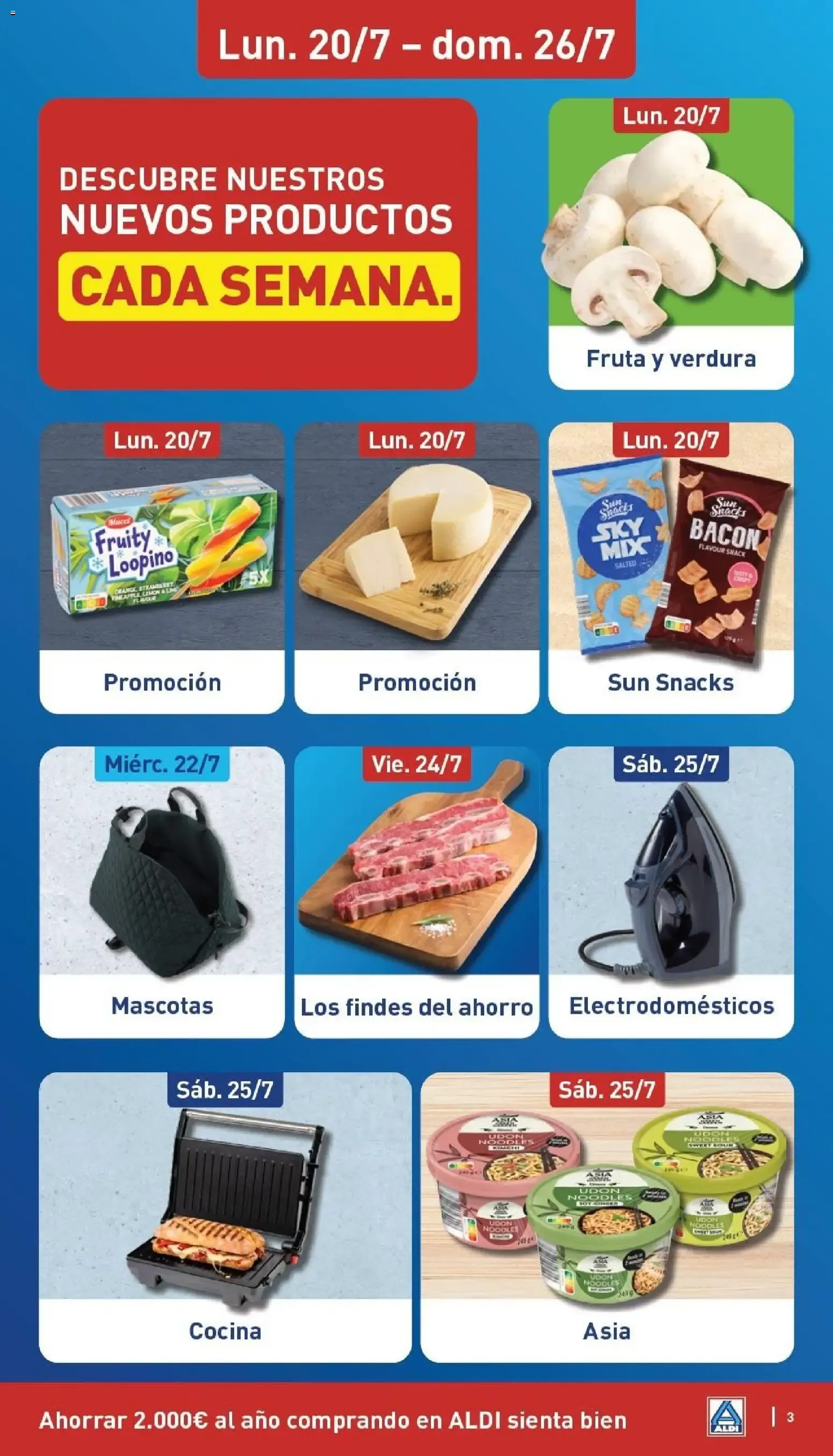 Catálogo de Aldi: Frescura a precios para tirarse a la piscina. Ahorra hasta un 33% más. 20 de julio al 26 de julio 2026 - Página 3