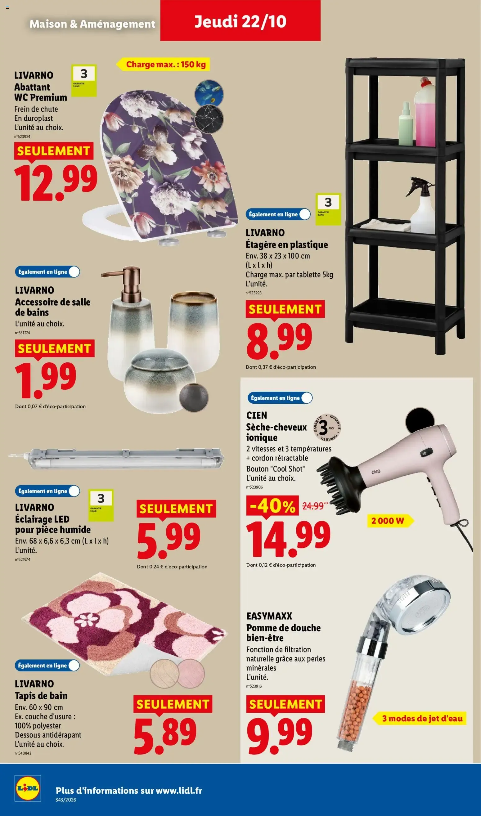 Lidl: Le Moins Toujours Plus du 22 octobre au 28 octobre 2026 - Catalogue page 42