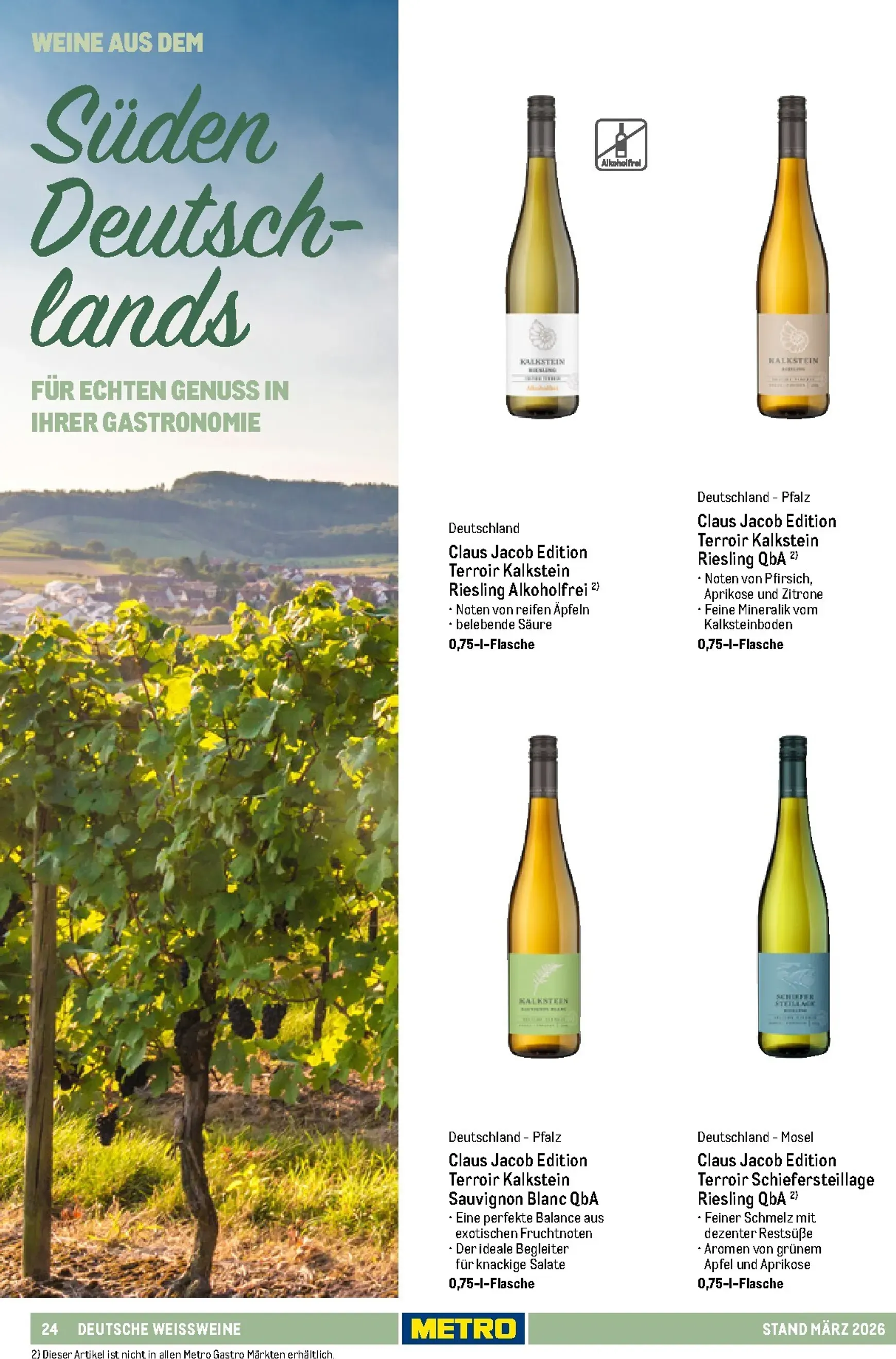 Sortimentskatalog Hauswein: Für jeden Anlass der passende Tropfen von 1. März bis 31. Dezember 2026 - Prospekt seite 24