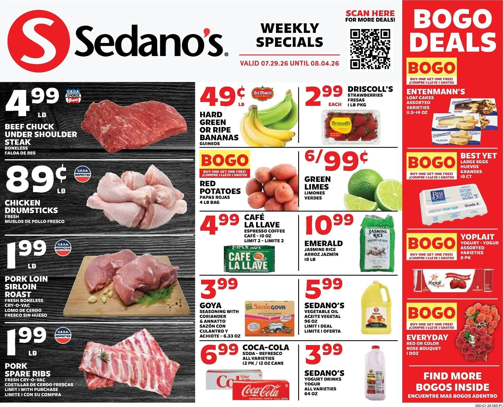 Weekly ad Current Sedano's leaflet valid from Wednesday 07/29/2026 to Tuesday 08/04/2026 from July 29 to August 4 2026 - Page 1