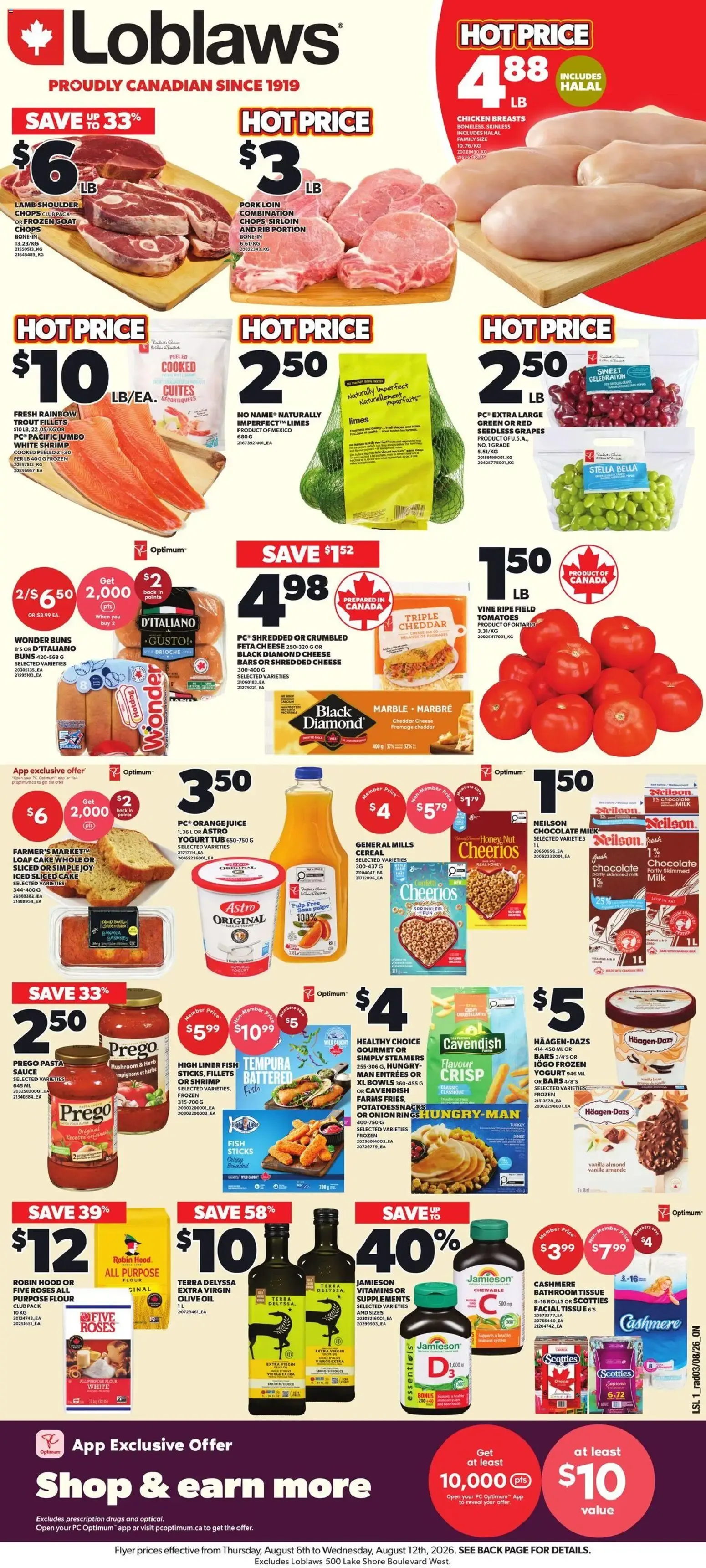 Loblaws weekly flyer / circulaire from August 6 to August 12 2026 - flyer page 1