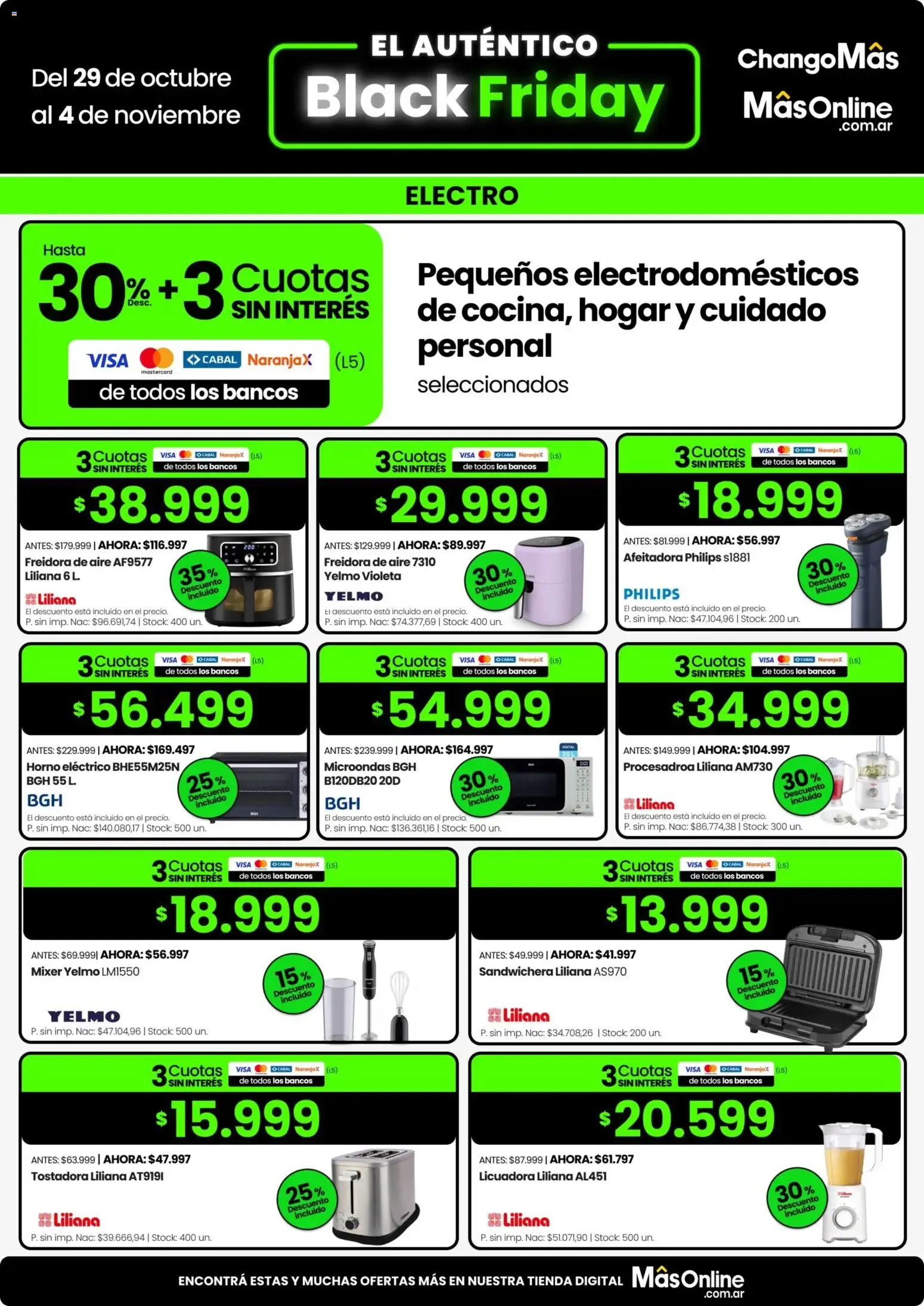 Ofertas de Changomas BLACK FRIDAY Folleto de 29/10/2026 29 de octubre al 4 de noviembre 2026 - Página 8 del catálogo