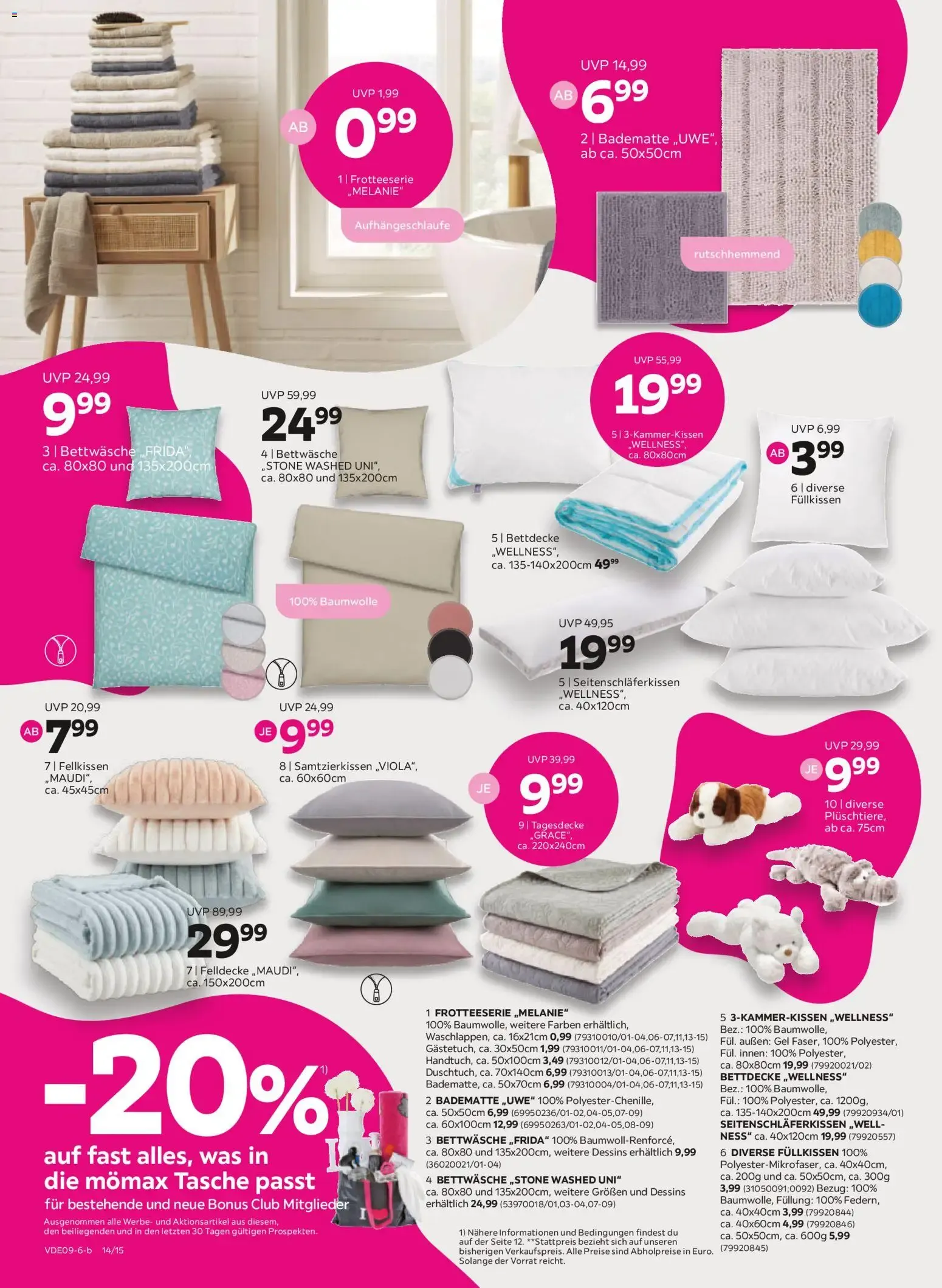 Mömax Pink Shopping: 25% en muebles y 20% en otros productos von 31. August bis 29. September 2026 - Prospekt seite 14