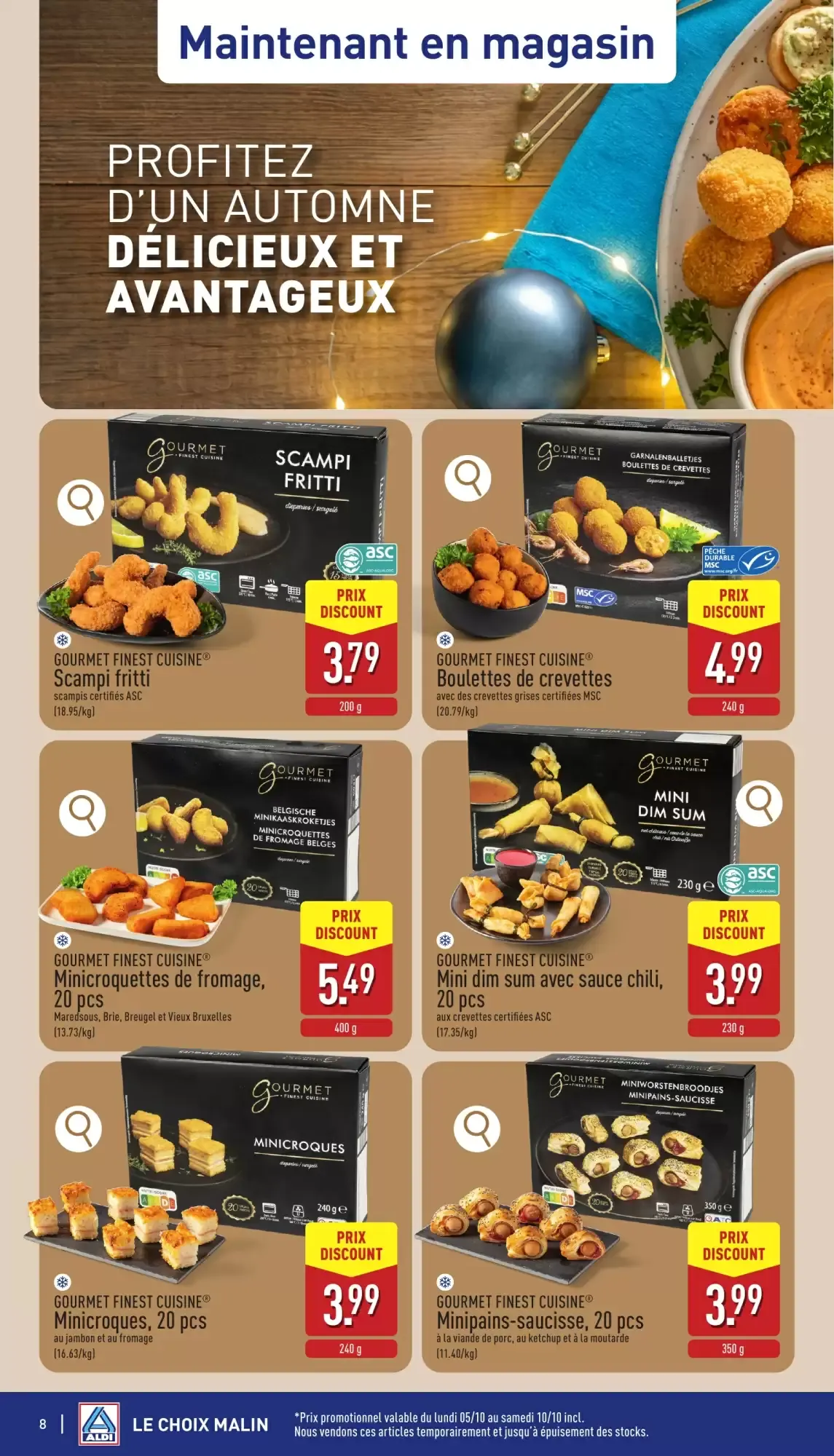 ALDI Dépliant du lun. 05/10 au sam. 10/10 inclus van 5 oktober tot 10 oktober 2026 - folder pagina 8