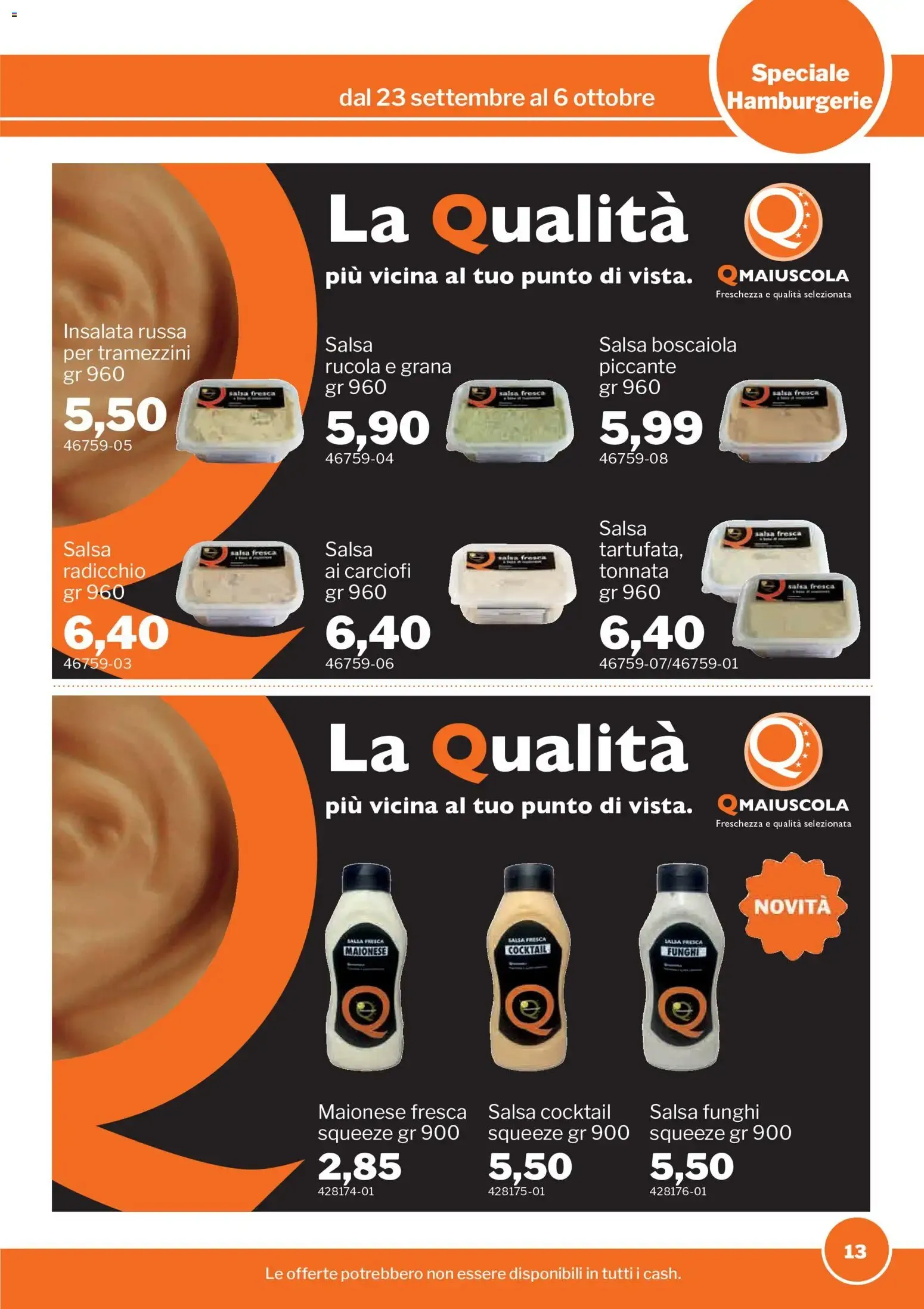 Nuovo Sogegross volantino Hamburgerie dal 23/09/2026 > offerte anteprima 🛍️ da 23 settembre a 6 ottobre di 2026 - Pagina del volantino 13