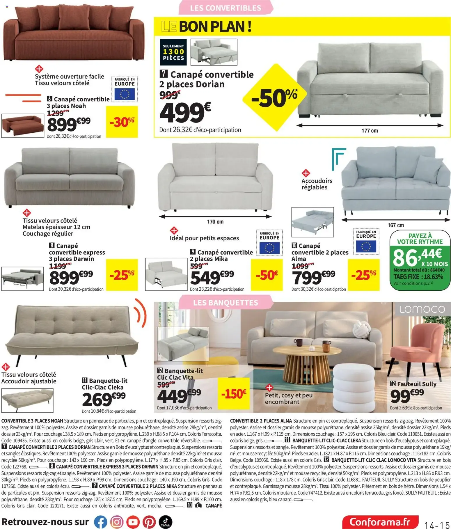 Conforama - Rentrée à Prix Coûtant du 21 juillet au 24 août 2026 - Catalogue page 15
