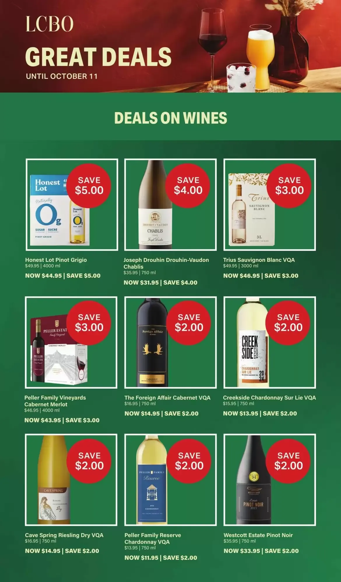 LCBO Great Deals from September 14 to October 11 2026 - flyer page 1