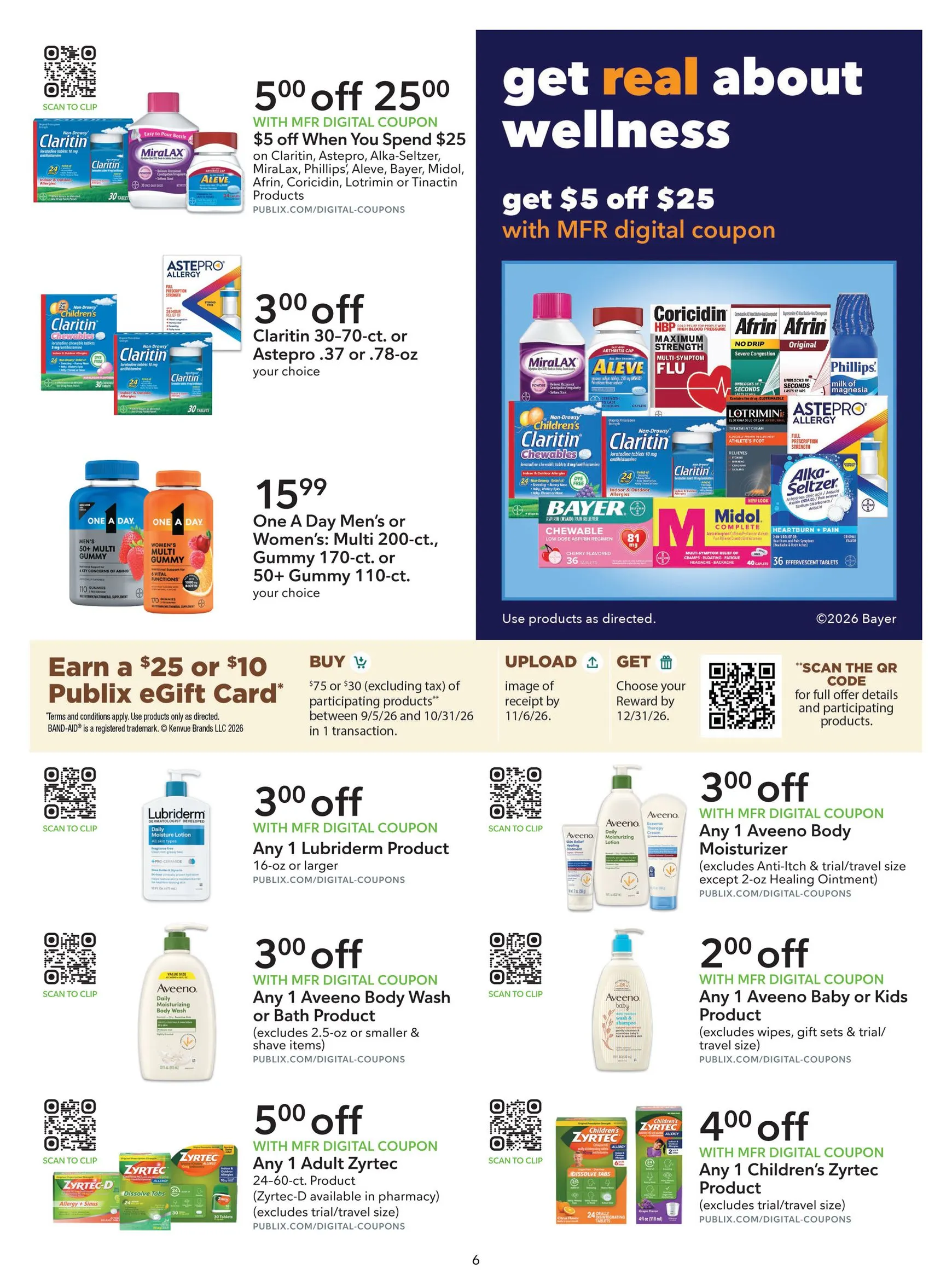 Weekly promotion Current Publix - Extra Savings leaflet valid from Thursday 09/24/2026 to Wednesday 10/07/2026 spanning from September 24 to October 7 2026 - Page 6 for Catalogue 365