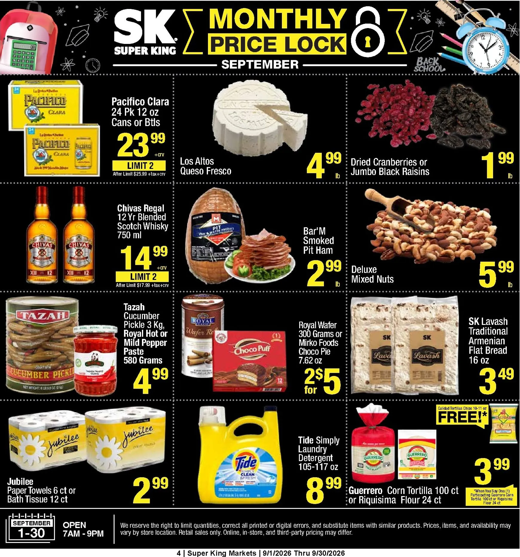 Weekly ad SK Super King Monthly Price Lock September from September 1 to September 30 2026 - Page 4