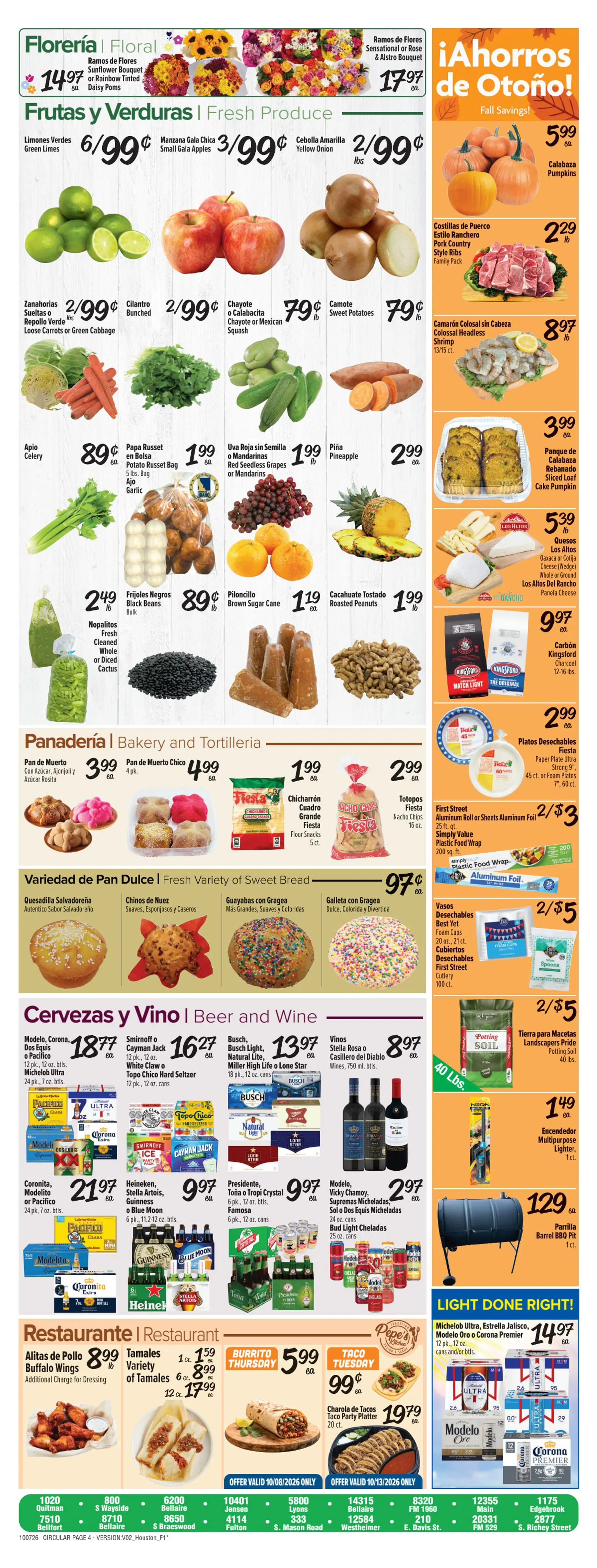 Weekly promotion Current Fiesta Mart - Houston leaflet valid from Wednesday 10/07/2026 to Tuesday 10/13/2026 spanning from October 7 to October 13 2026 - Page 4 for Catalogue 365