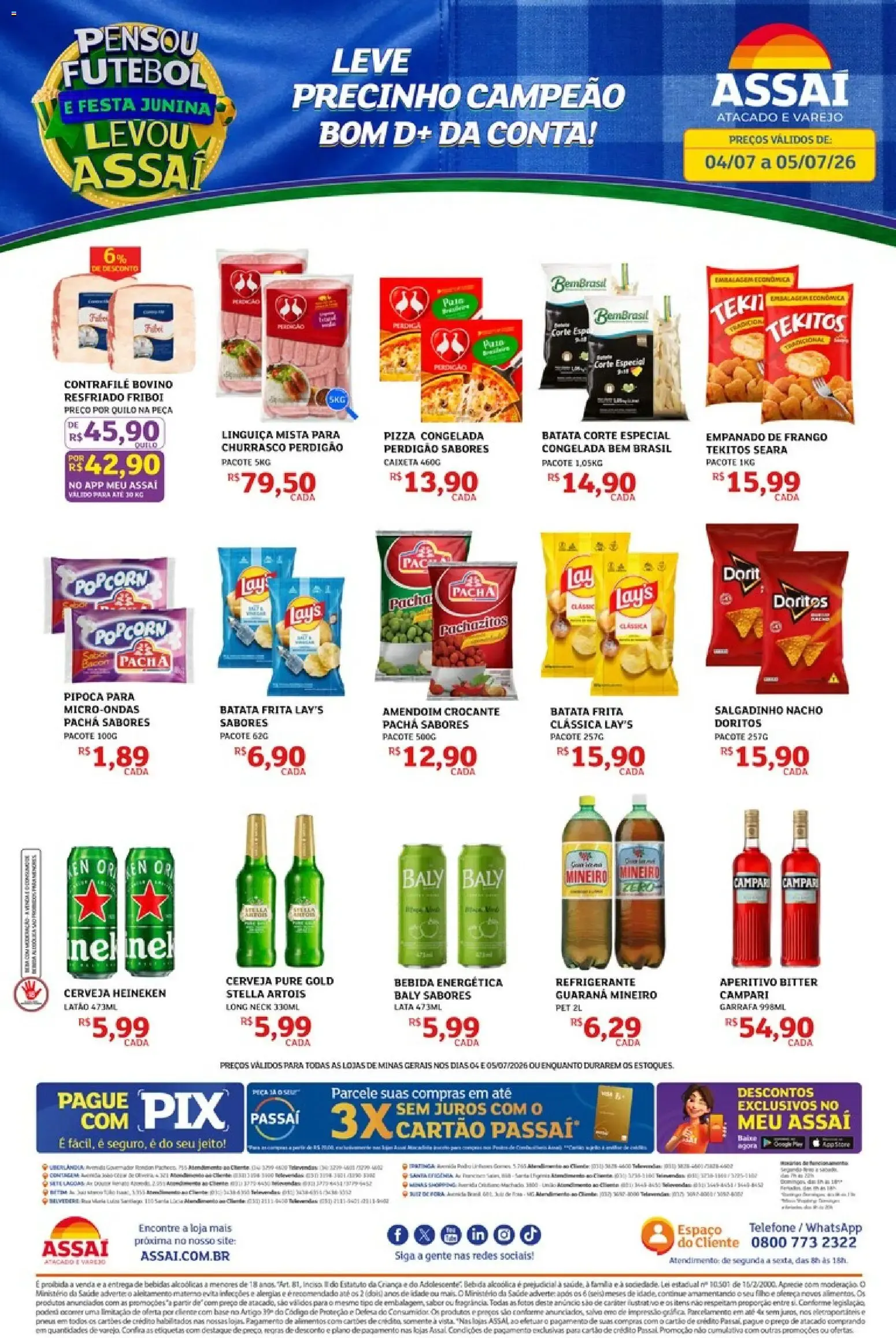 Encarte de Assaí Atacadista ofertas - MG de 04/07/2026 | Promoções Online 4 de julho até 5 de julho 2026 - Pagina 1