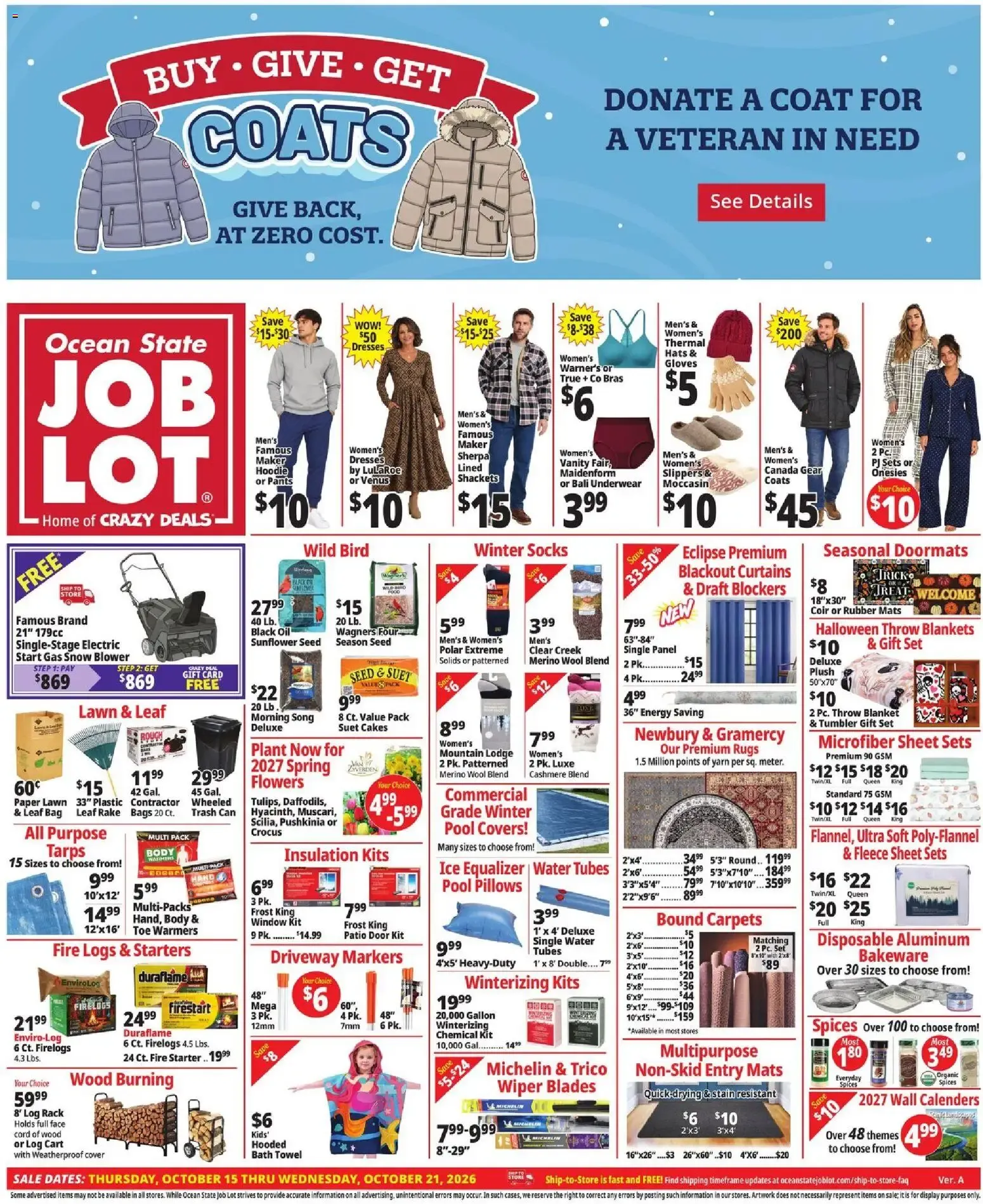 Weekly ad Ocean State Job Lot Weekly Ad (10/15 - 10/21 2026) - Flyer from October 15 to October 21 2026 - Page 1