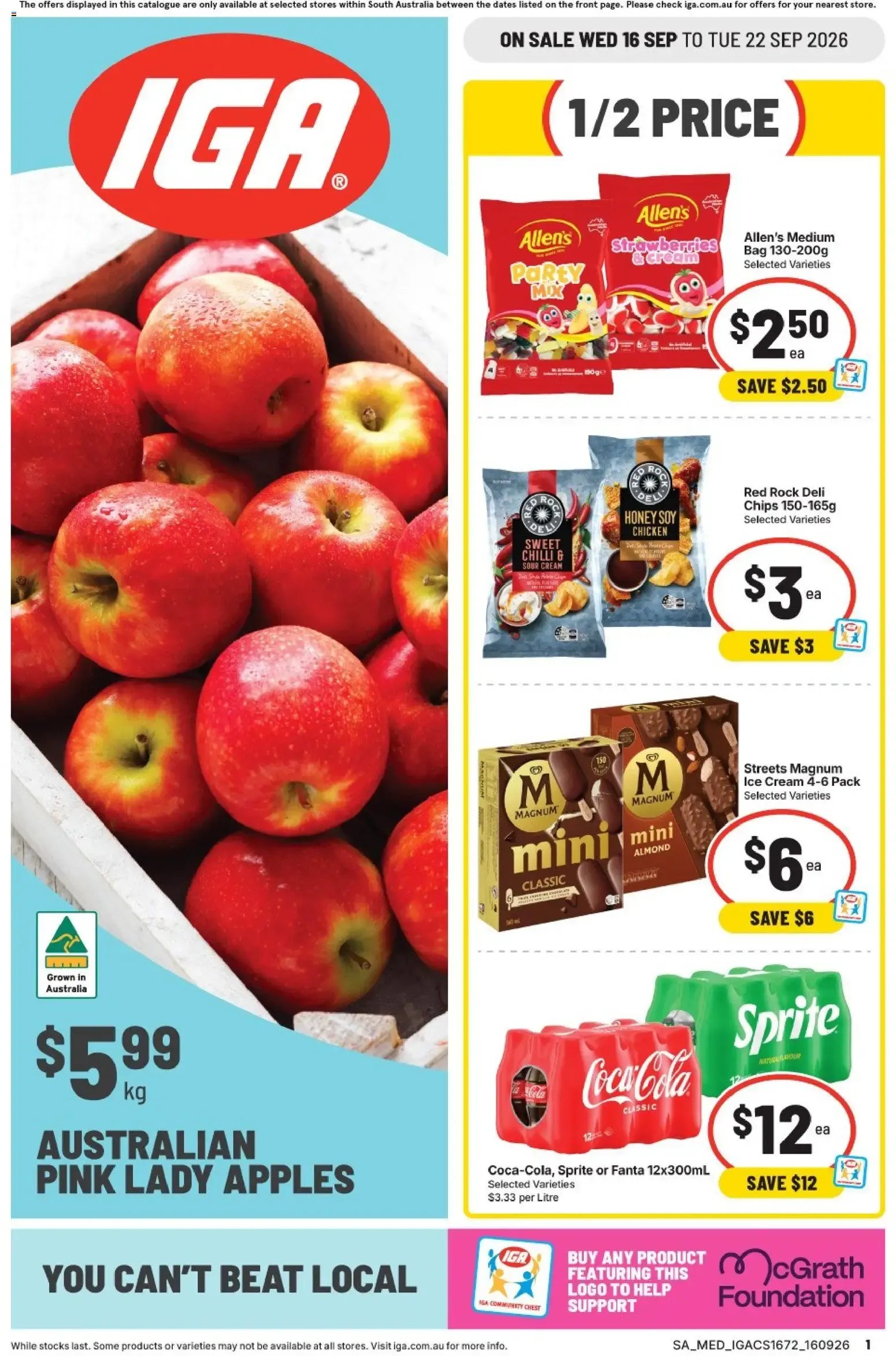IGA catalogue valid from 16/09/2026 > Online Australia - Catalogue valid from 16 September to 22 September 2026 - page 1