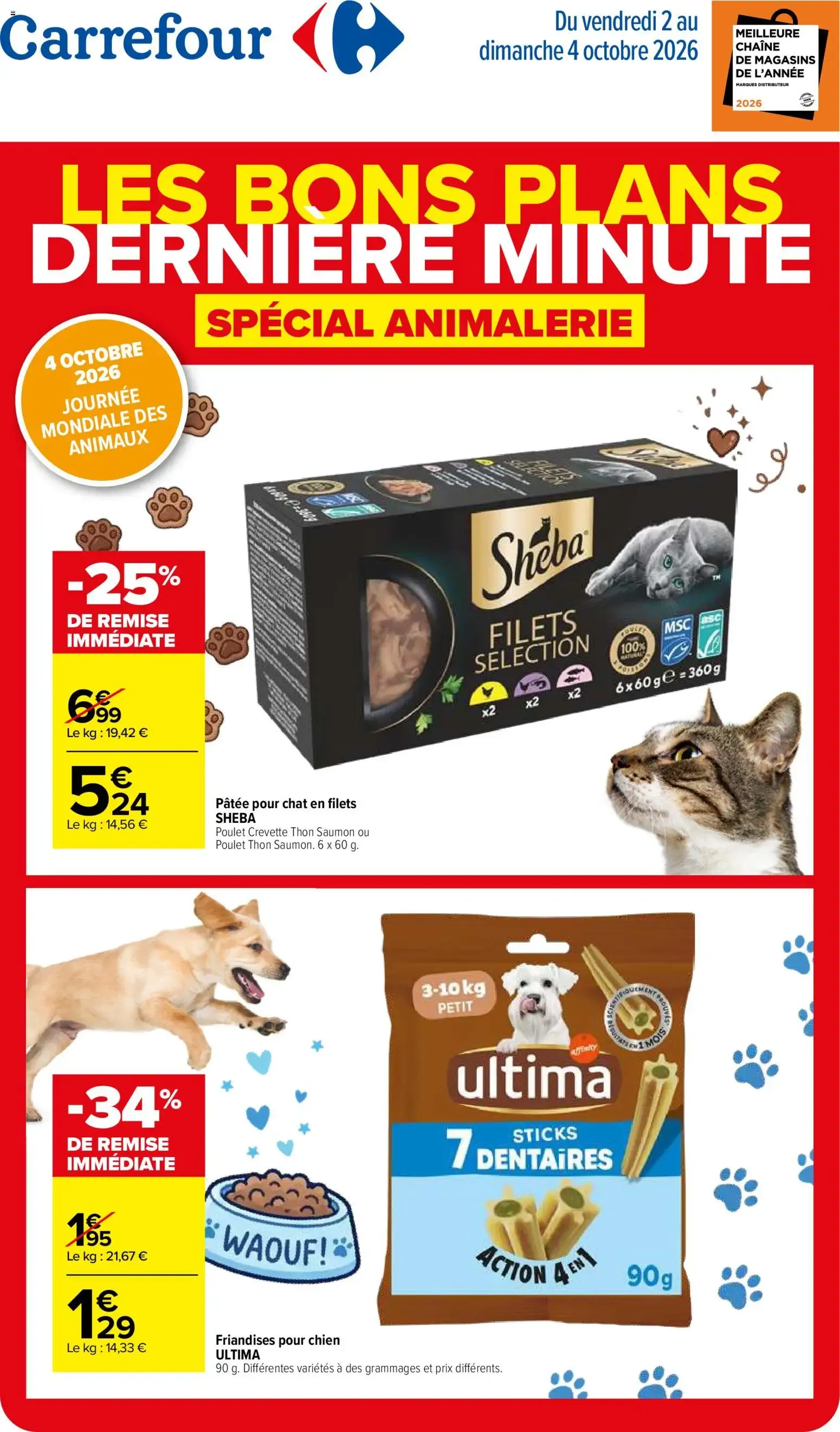 Carrefour Les bons plans de dernière minute à partir du 02/10/2026 - promo en ligne du 2 octobre au 4 octobre 2026 - Catalogue page 1