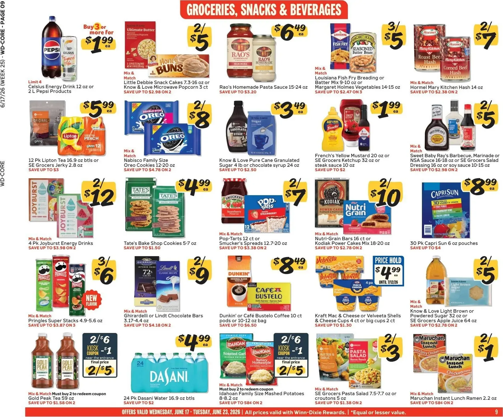 Weekly ad Current Winn-Dixie leaflet valid from Wednesday 06/17/2026 to Tuesday 06/23/2026 from June 17 to June 23 2026 - Page 9