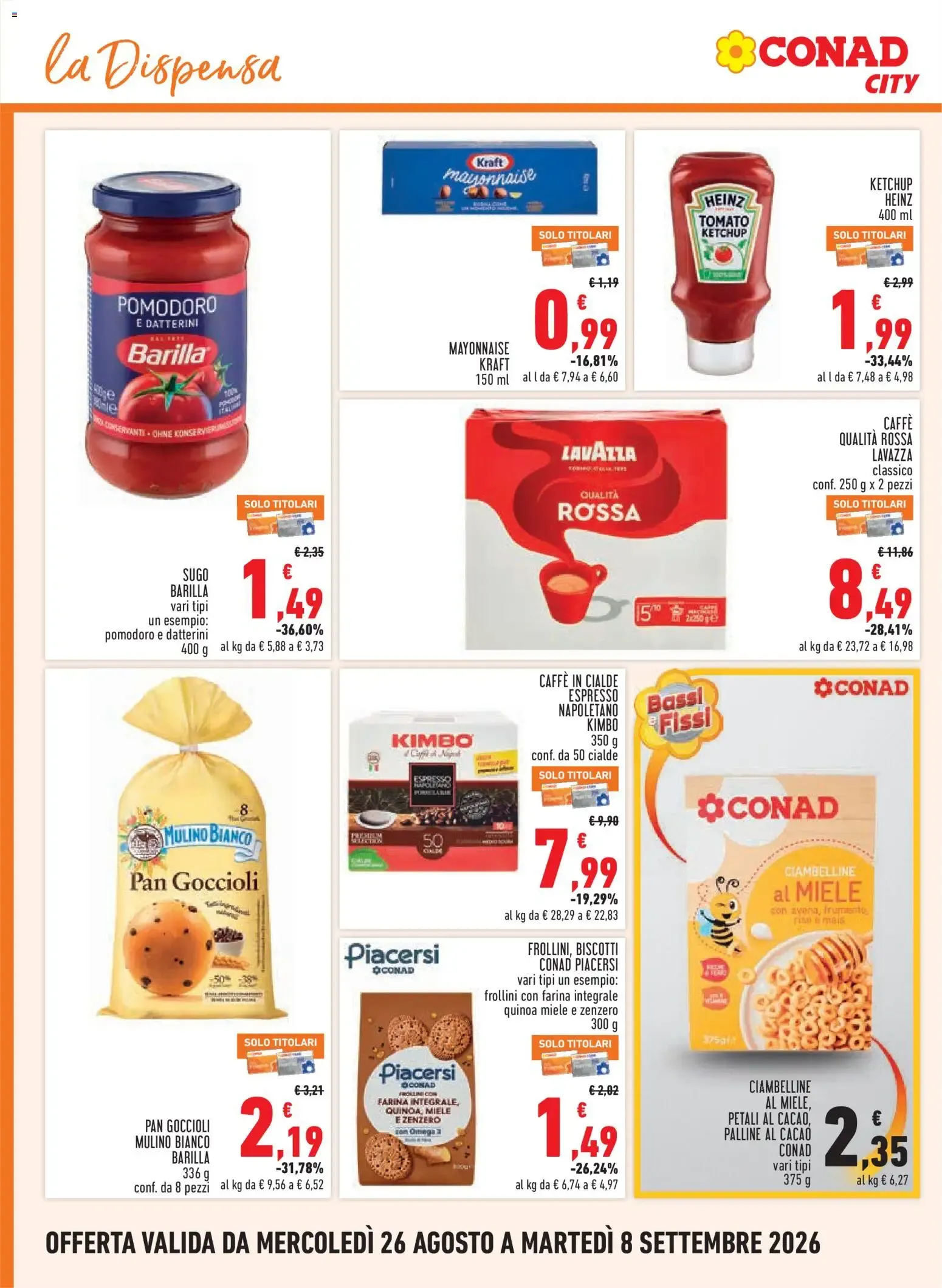 Conad City: I tuoi preferiti, al miglior prezzo da 26 agosto a 8 settembre di 2026 - Pagina del volantino 14