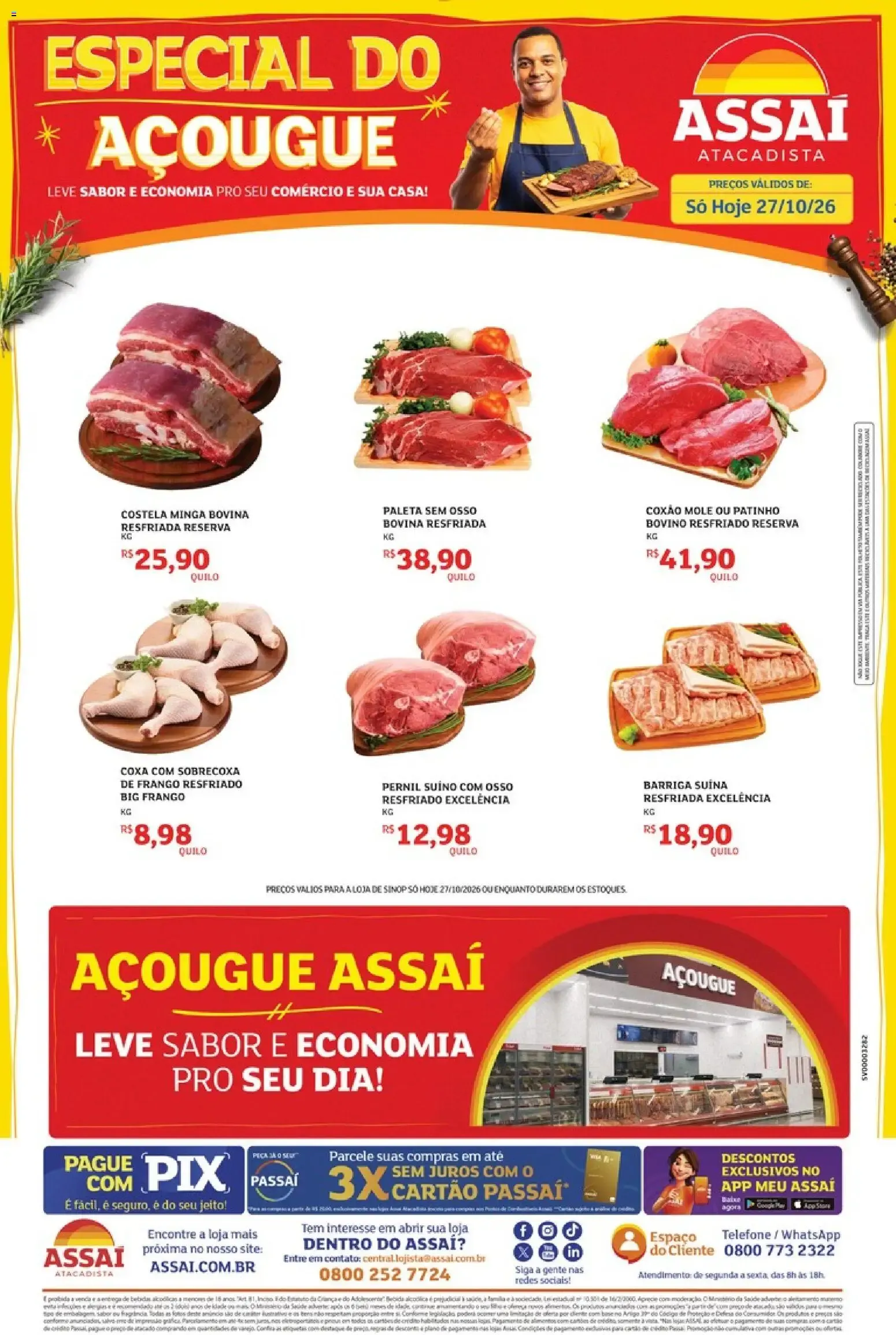 Encarte de Especial do Açougue Assaí 27 de outubro até 27 de outubro 2026 - Pagina 1