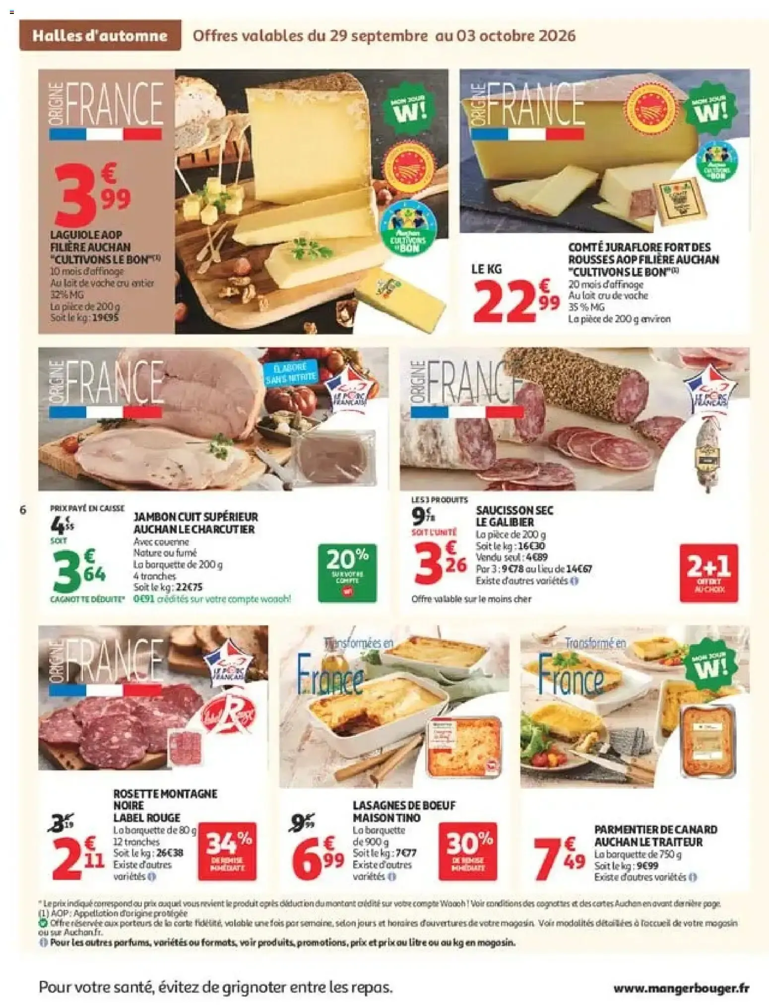 Auchan Halles d'automne supers à partir du 29/09/2026 - promo en ligne du 29 septembre au 10 octobre 2026 - Catalogue page 6