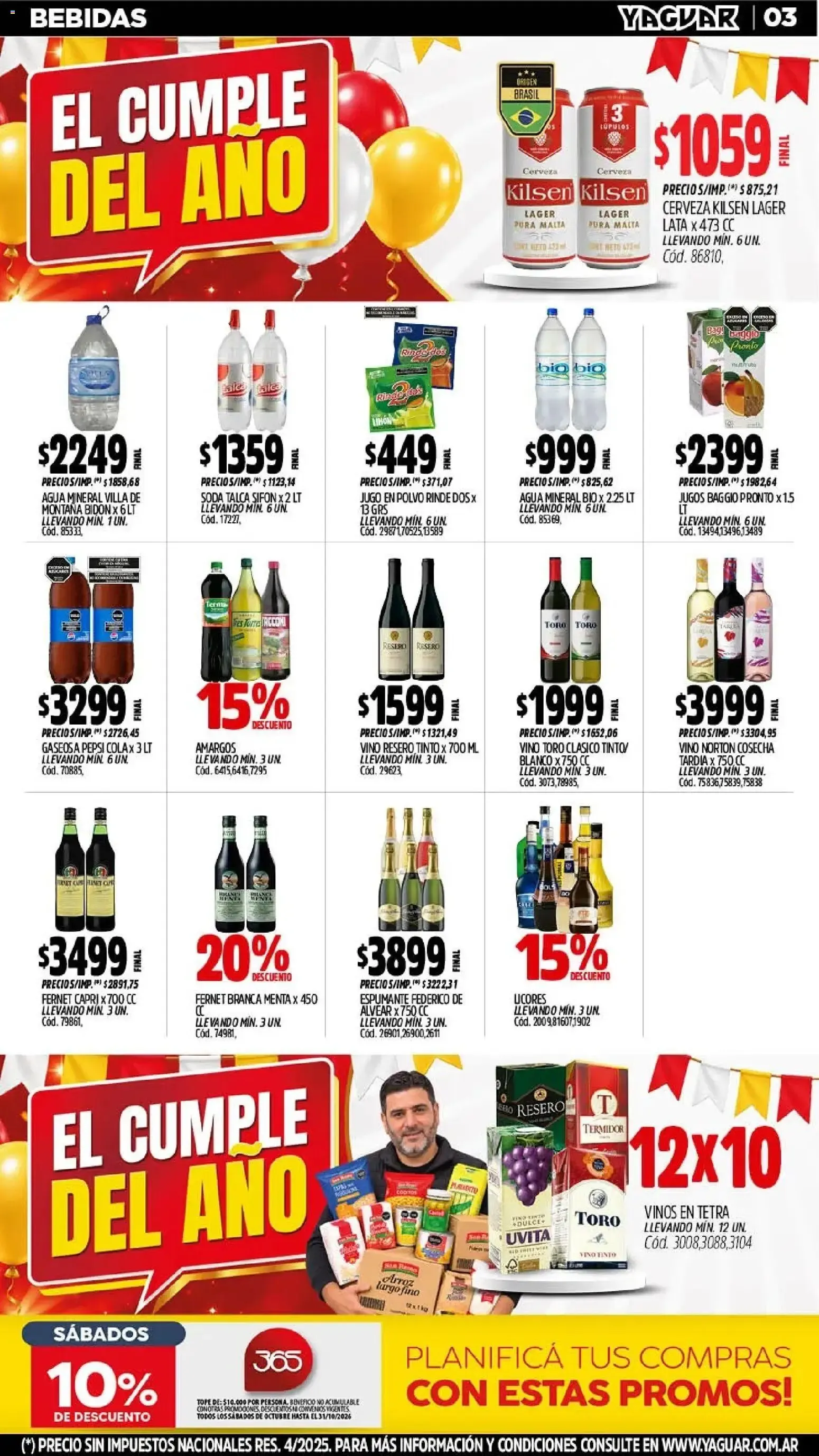 Ofertas de Mayorista Yaguar - El Cumple del Año 38 19 de octubre al 24 de octubre 2026 - Página 5 del catálogo