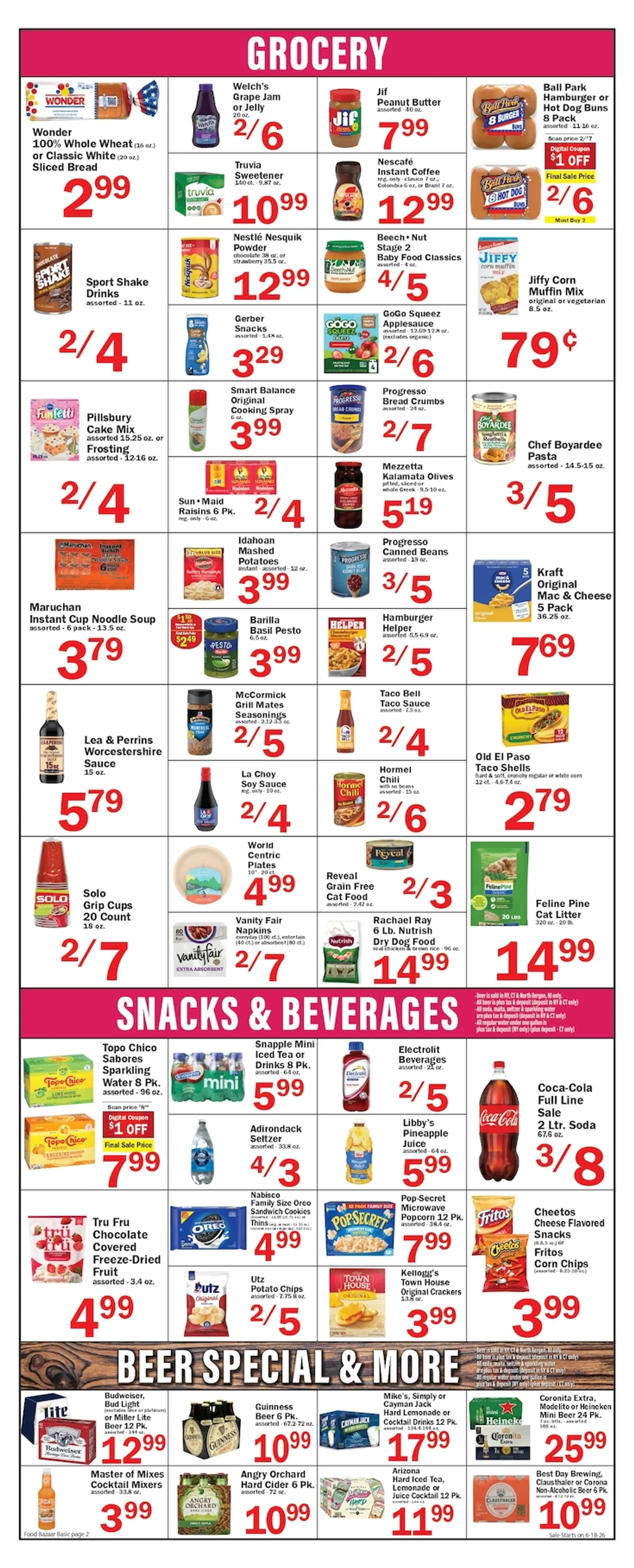 Weekly ad Current Food Bazaar leaflet valid from Thursday 06/18/2026 to Wednesday 06/24/2026 from June 18 to June 24 2026 - Page 2