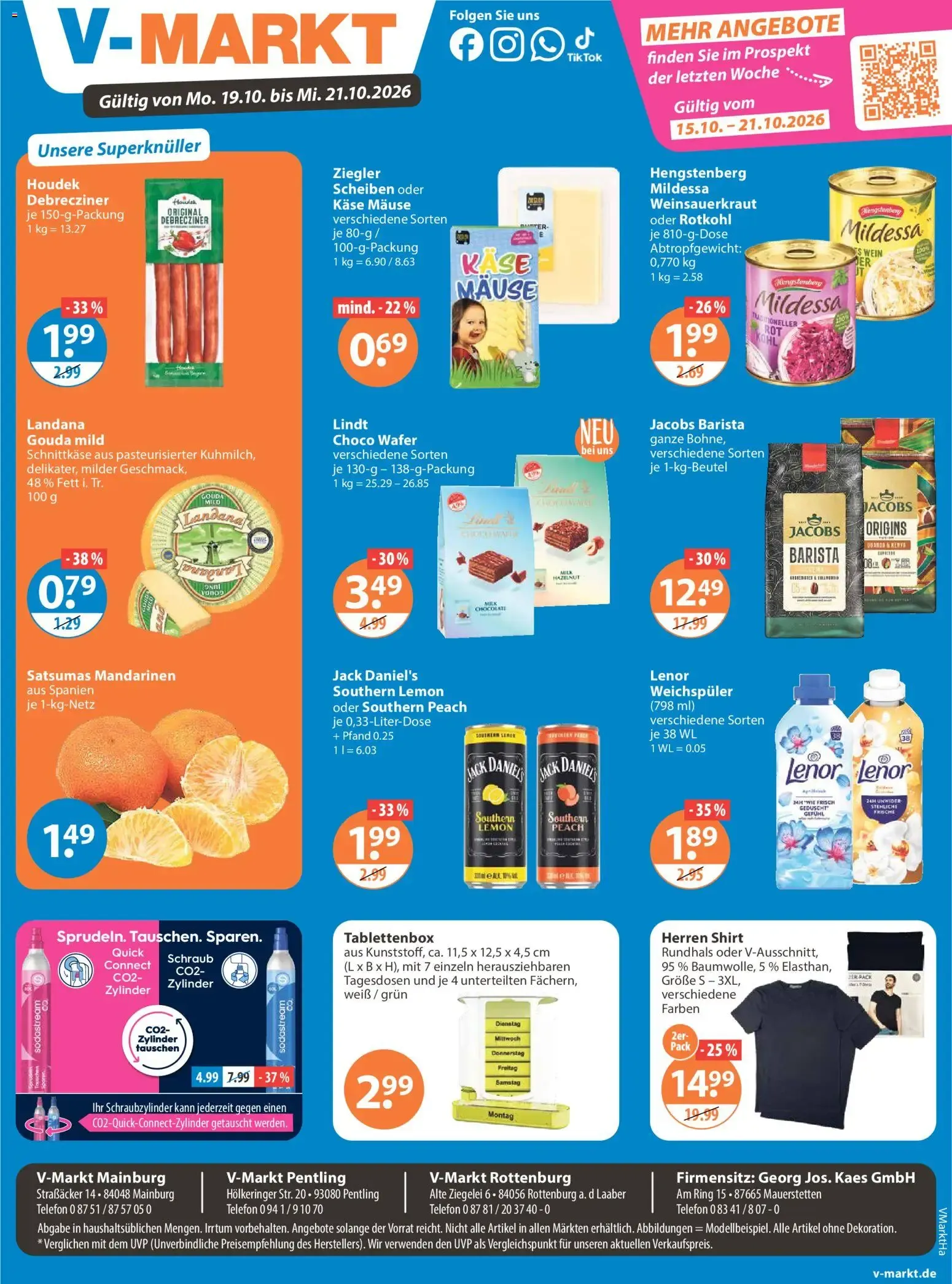Angebote V-Markt Angebote (ab 15.10.2026) von 15. Oktober bis 21. Oktober 2026 - Prospekt seite 19