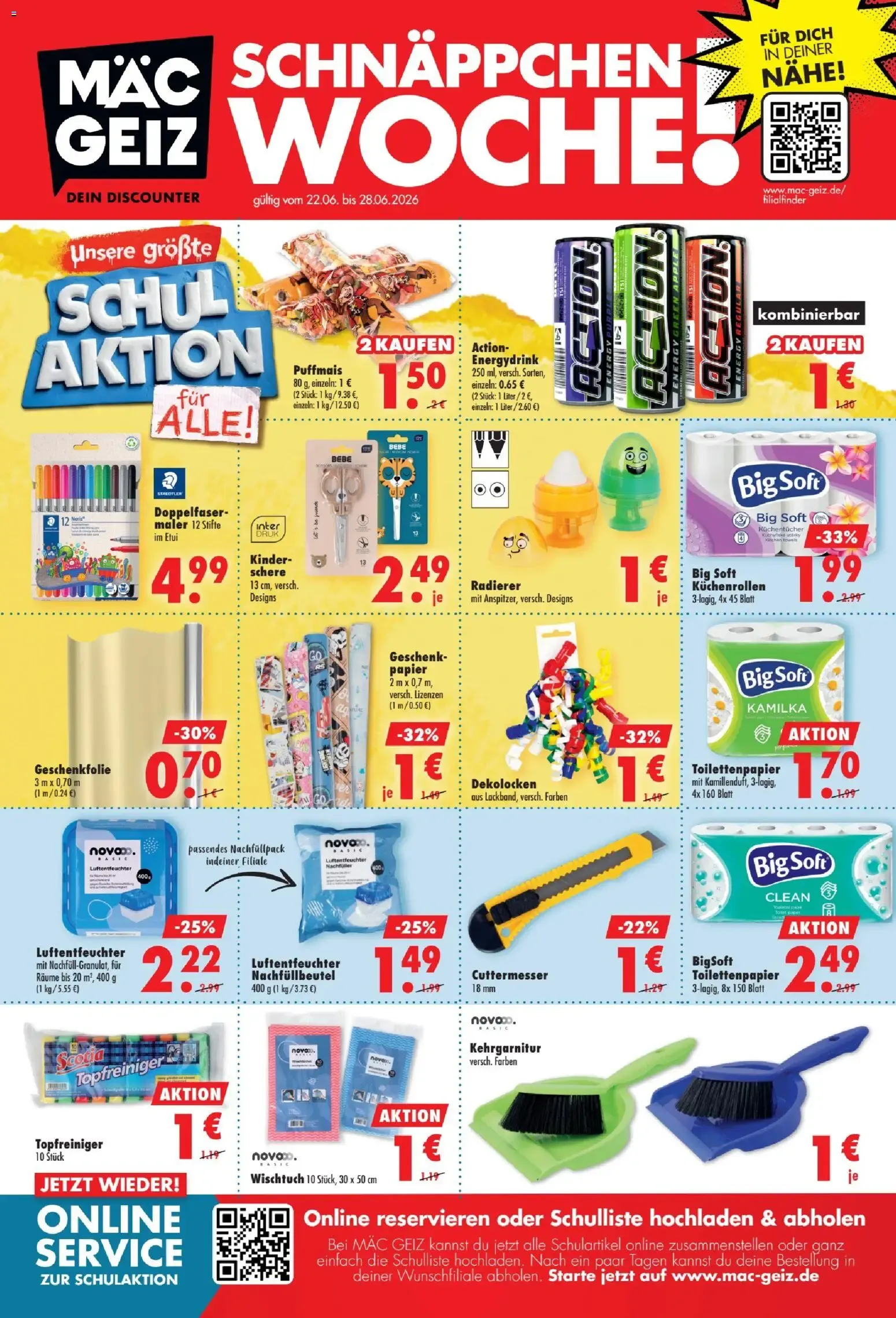 Mäc Geiz Schnäppchen Woche von 22. Juni bis 28. Juni 2026 - Prospekt seite 1