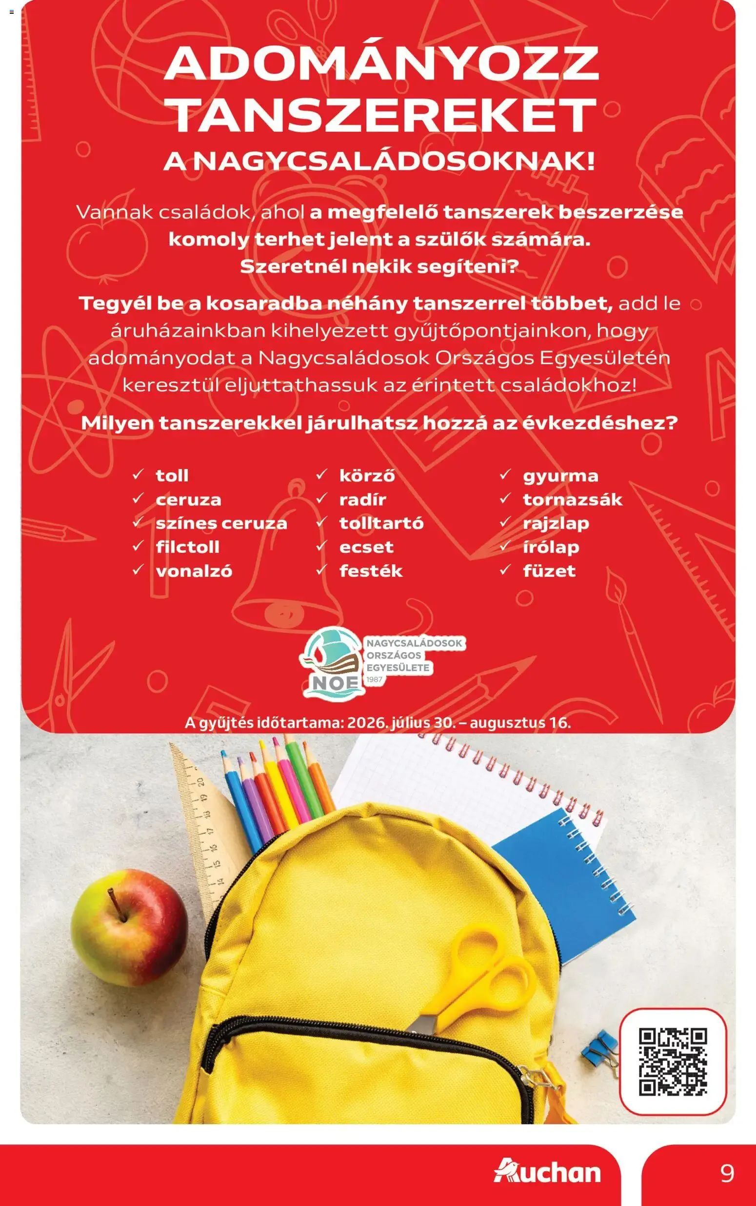 Katalógus Auchan Iskolakezdés ajánlatok - 2026.07.30. -tól/töl > akció, lapozható szórólap 🛍️ július 30.-tól augusztus 5.-ig 2026. - Oldal 9