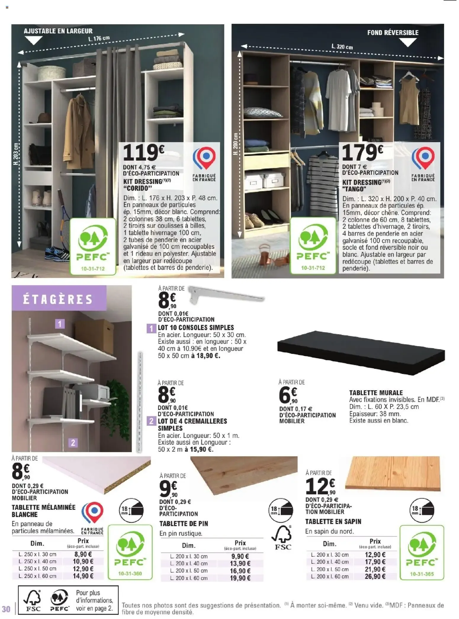 Brico E.Leclerc - Guide aménagement intérieur à partir du 06/01/2026 - promo en ligne du 6 janvier au 7 février 2026 - Catalogue page 30