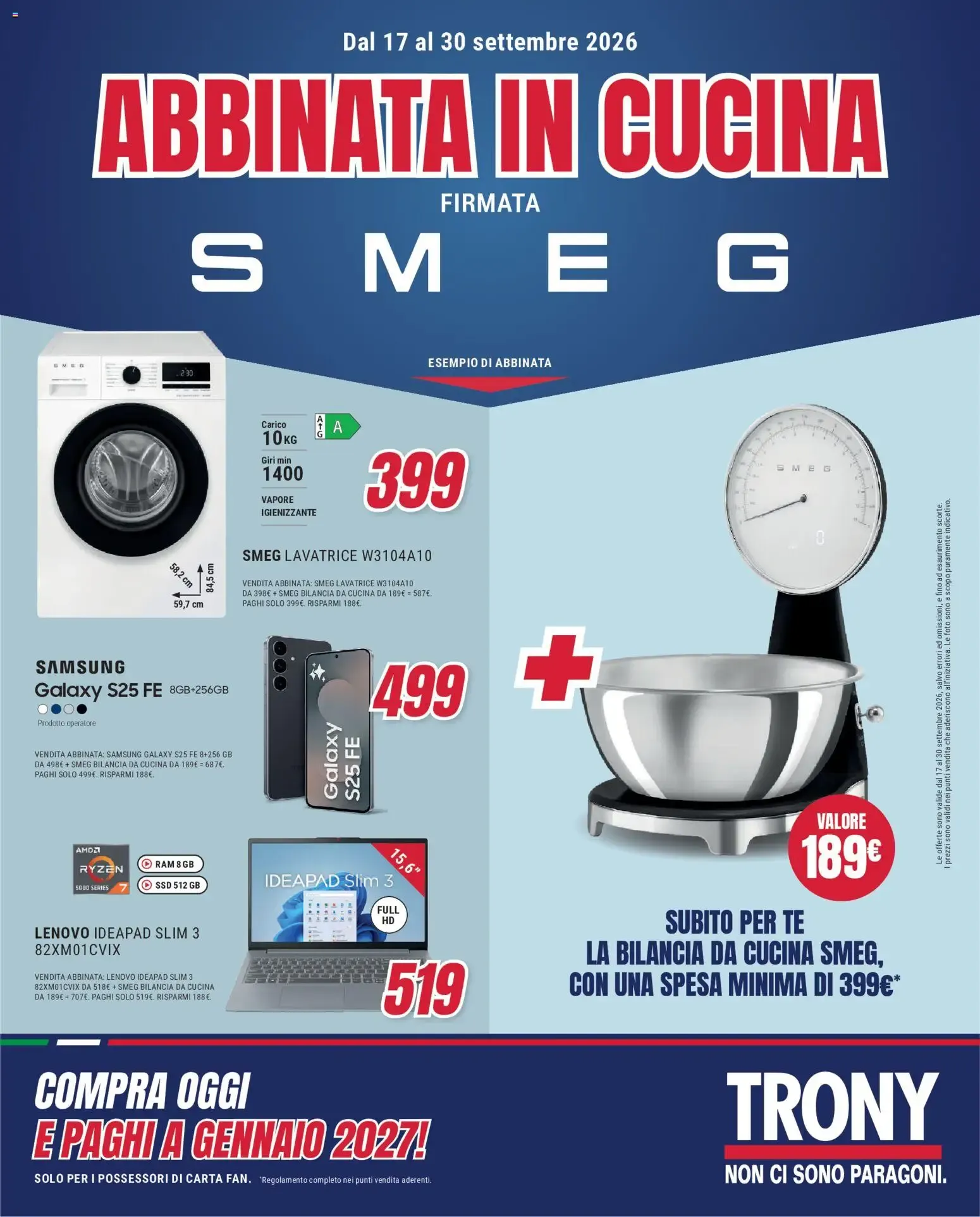 ABBINATA IN CUCINA FIRMATA SMEG