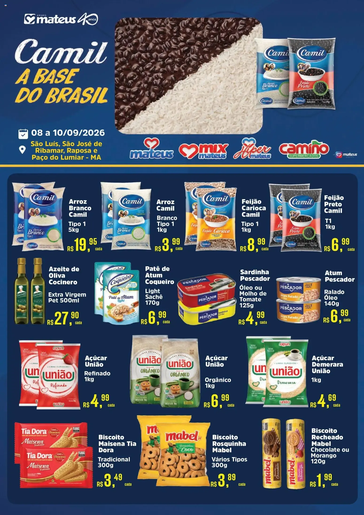 Encarte de Camil A BASE DO BRASIL 8 de setembro até 10 de setembro 2026 - Pagina 1