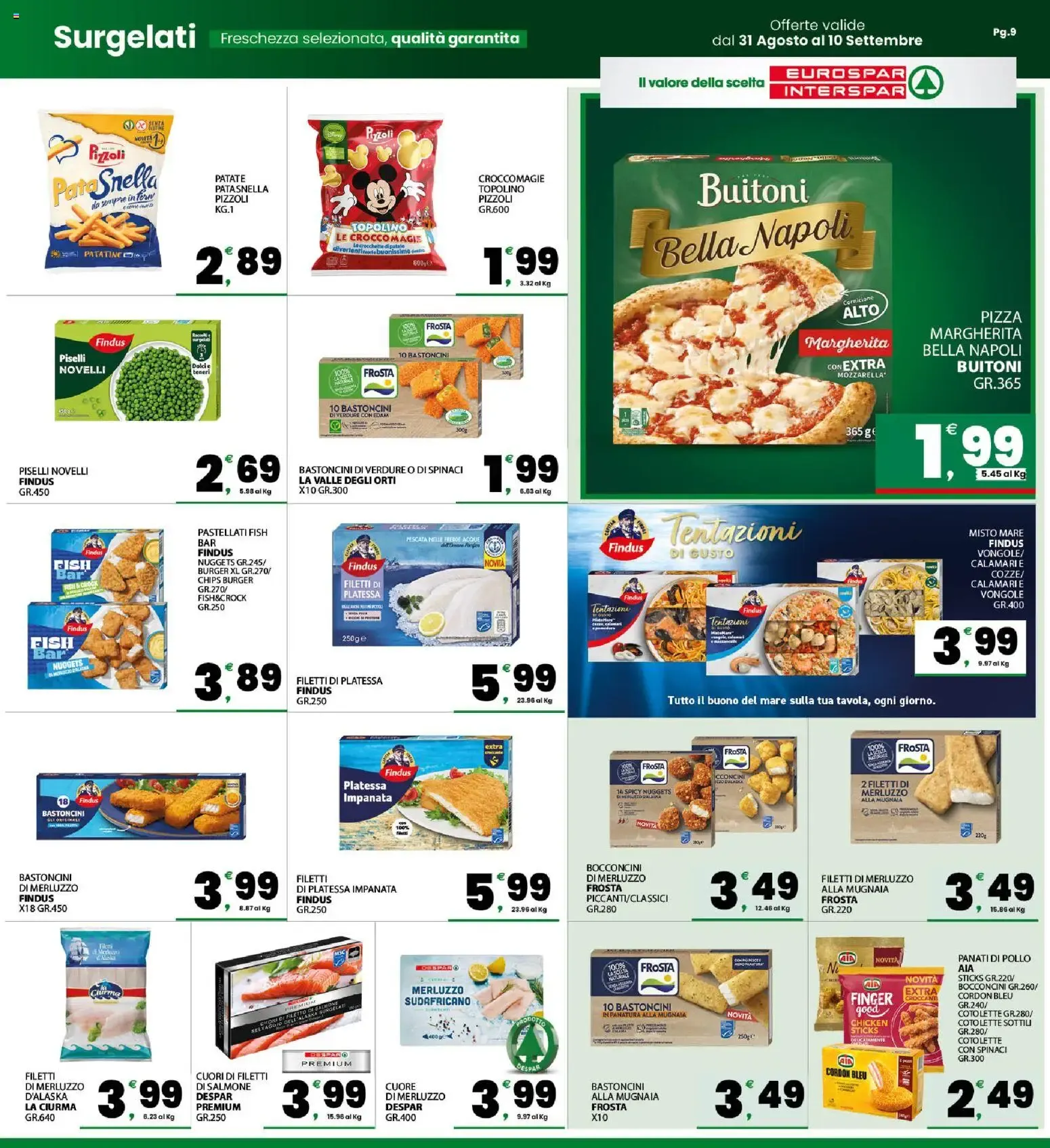 Eurospar Interspar - La Spesa Conveniente da 31 agosto a 10 settembre di 2026 - Pagina del volantino 9