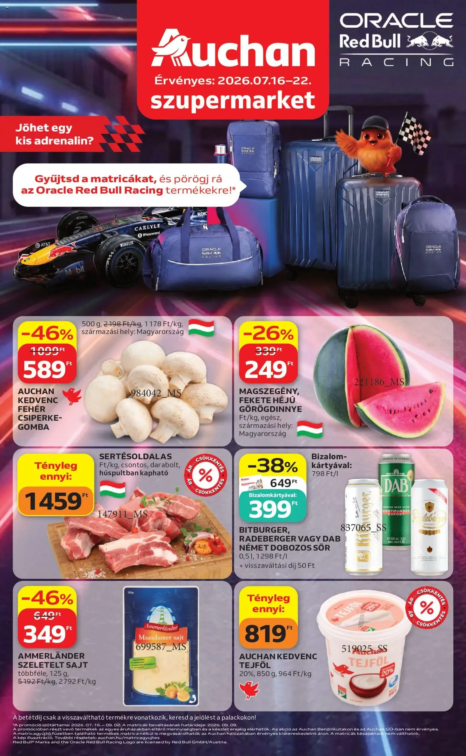 Katalógus Auchan Szupermarket akciós újság - 2026.07.16. -tól/töl > akció, lapozható szórólap 🛍️ július 16.-tól július 22.-ig 2026. - Oldal 1