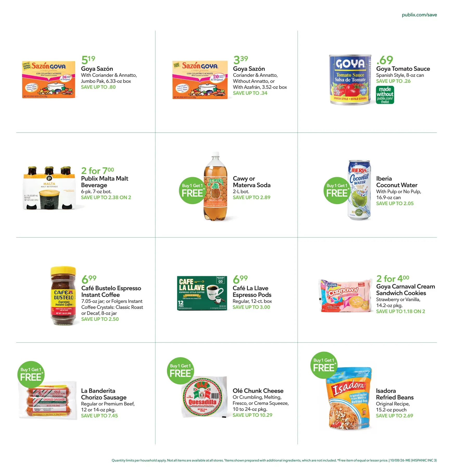 Weekly ad Current Publix - Hispanic Heritage Month leaflet valid from Thursday 10/08/2026 to Wednesday 10/14/2026 from October 8 to October 14 2026 - Page 3