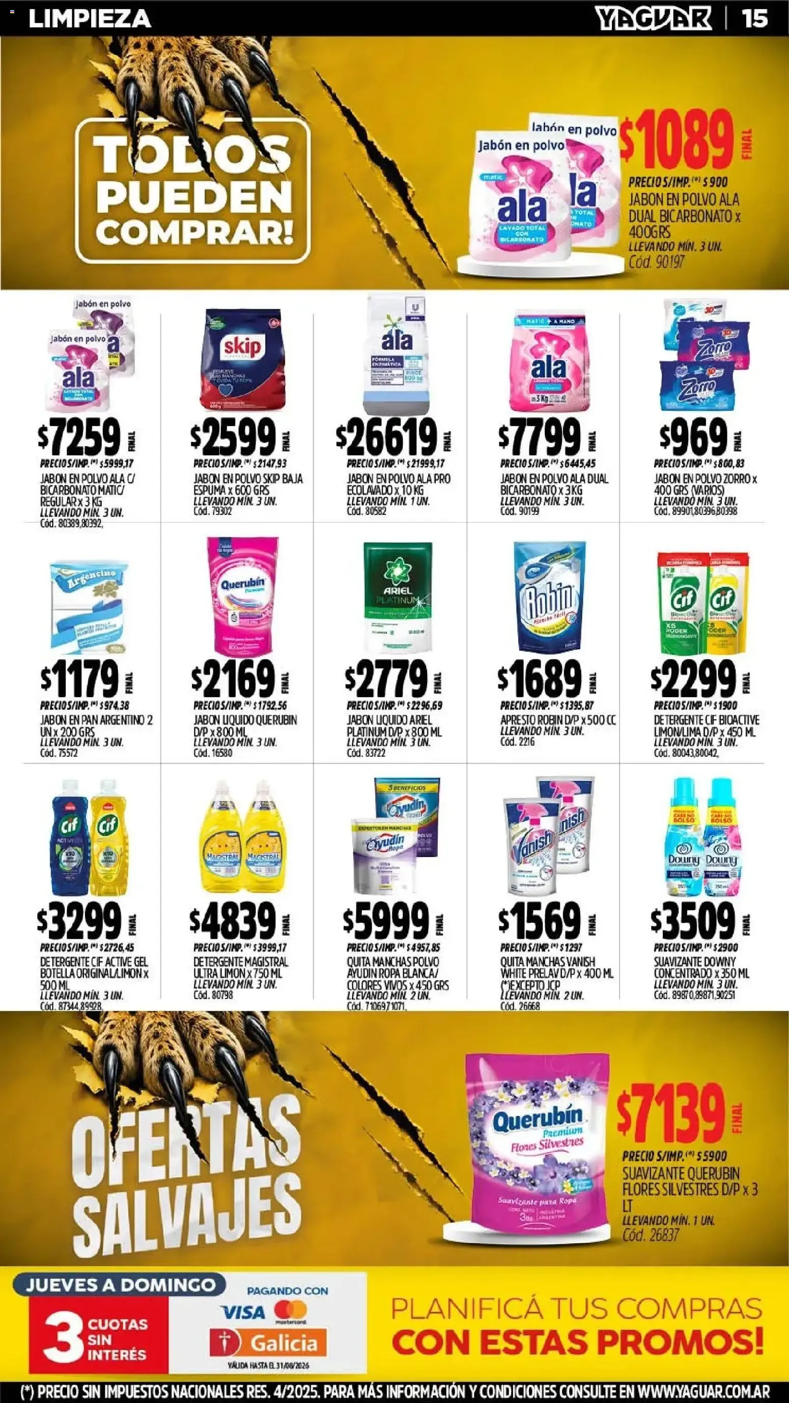 Ofertas de Mayorista Yaguar - Ofertas Salvajes 3 de agosto al 9 de agosto 2026 - Página 16 del catálogo