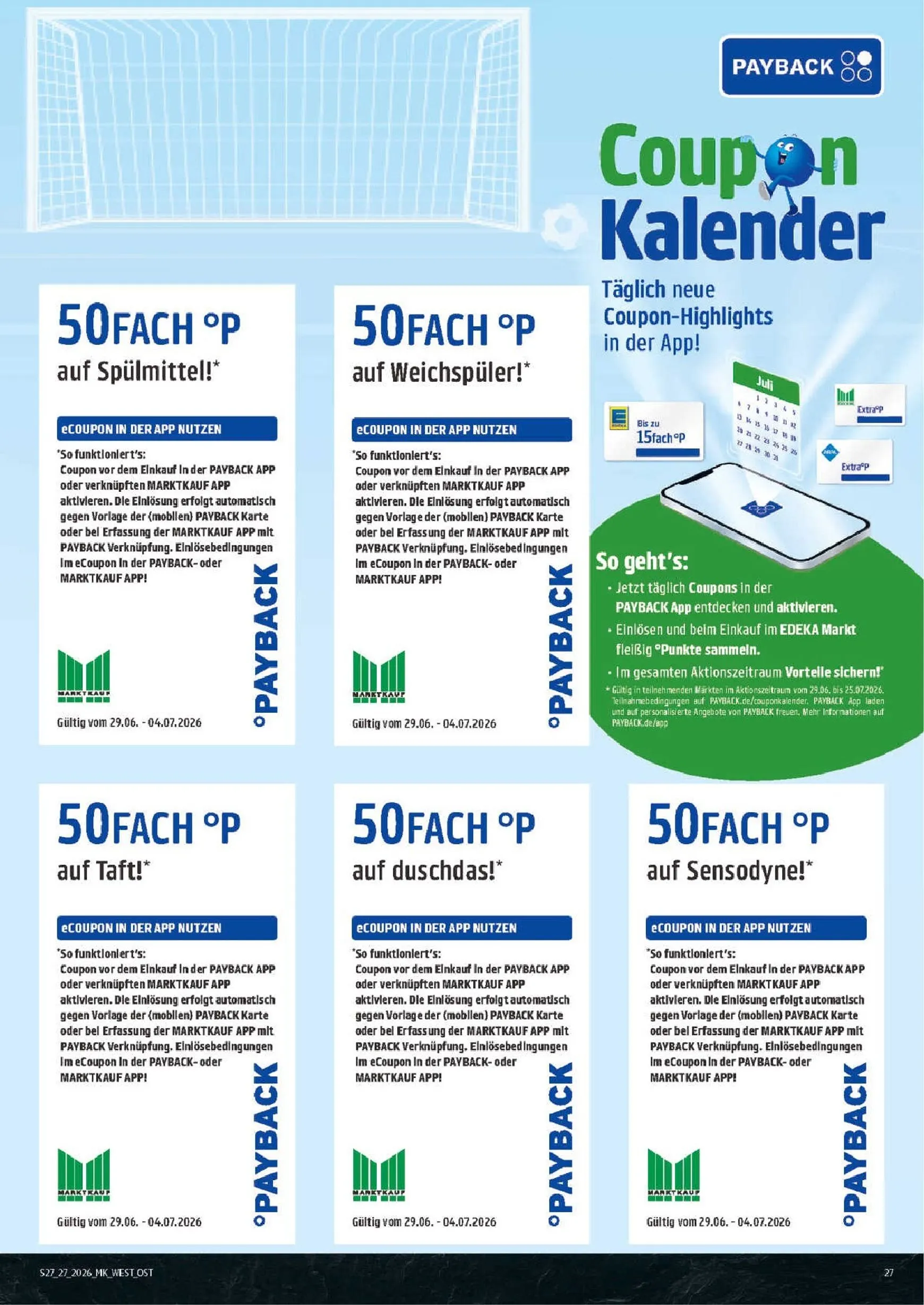 Marktkauf Prospekt nächste Woche – von Montag 29.06.2026 bis Samstag 04.07.2026 von 29. Juni bis 4. Juli 2026 - Prospekt seite 27