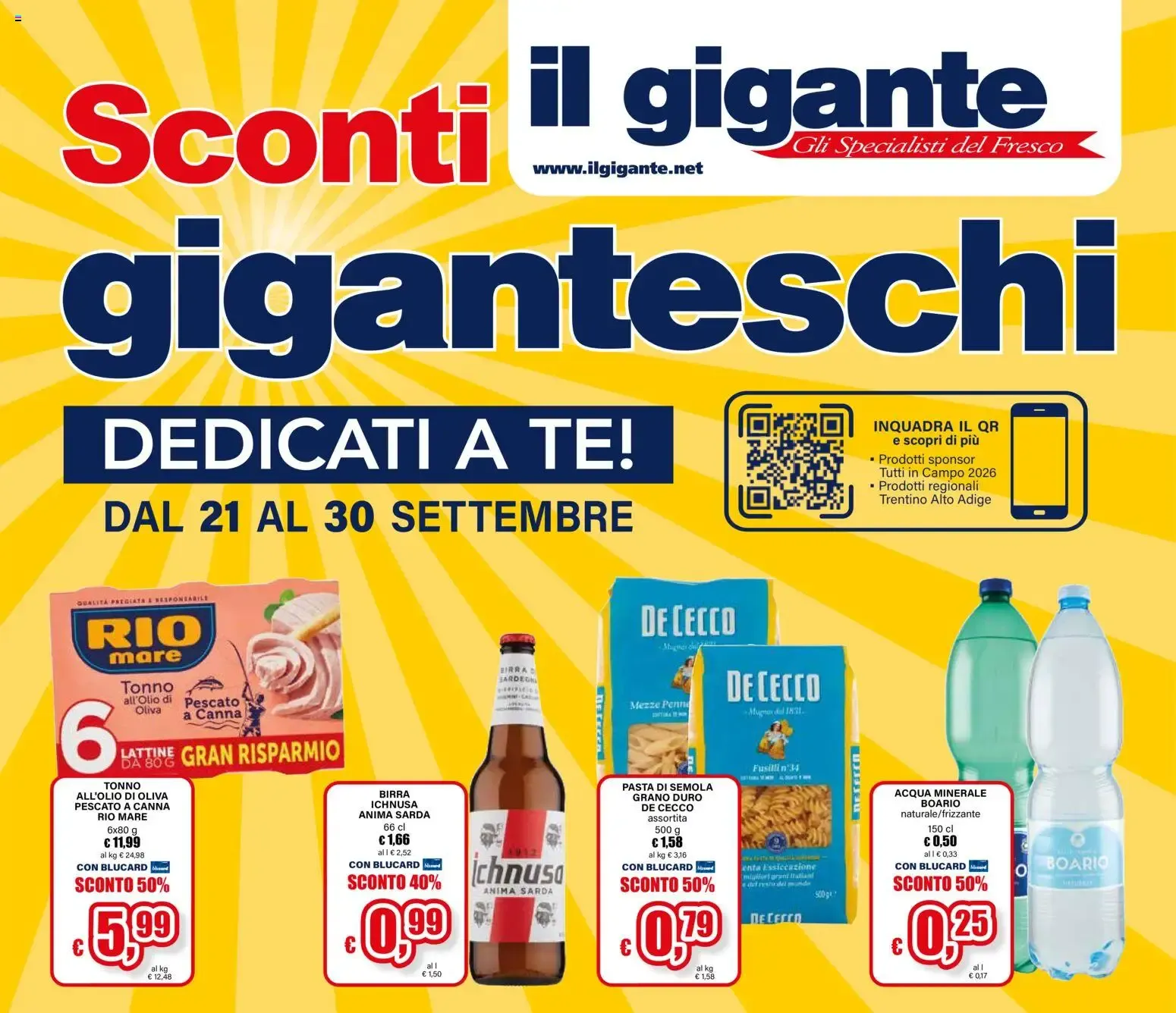 Sconti giganteschi DEDICATI A TE! da 21 settembre a 30 settembre di 2026 - Pagina del volantino 1