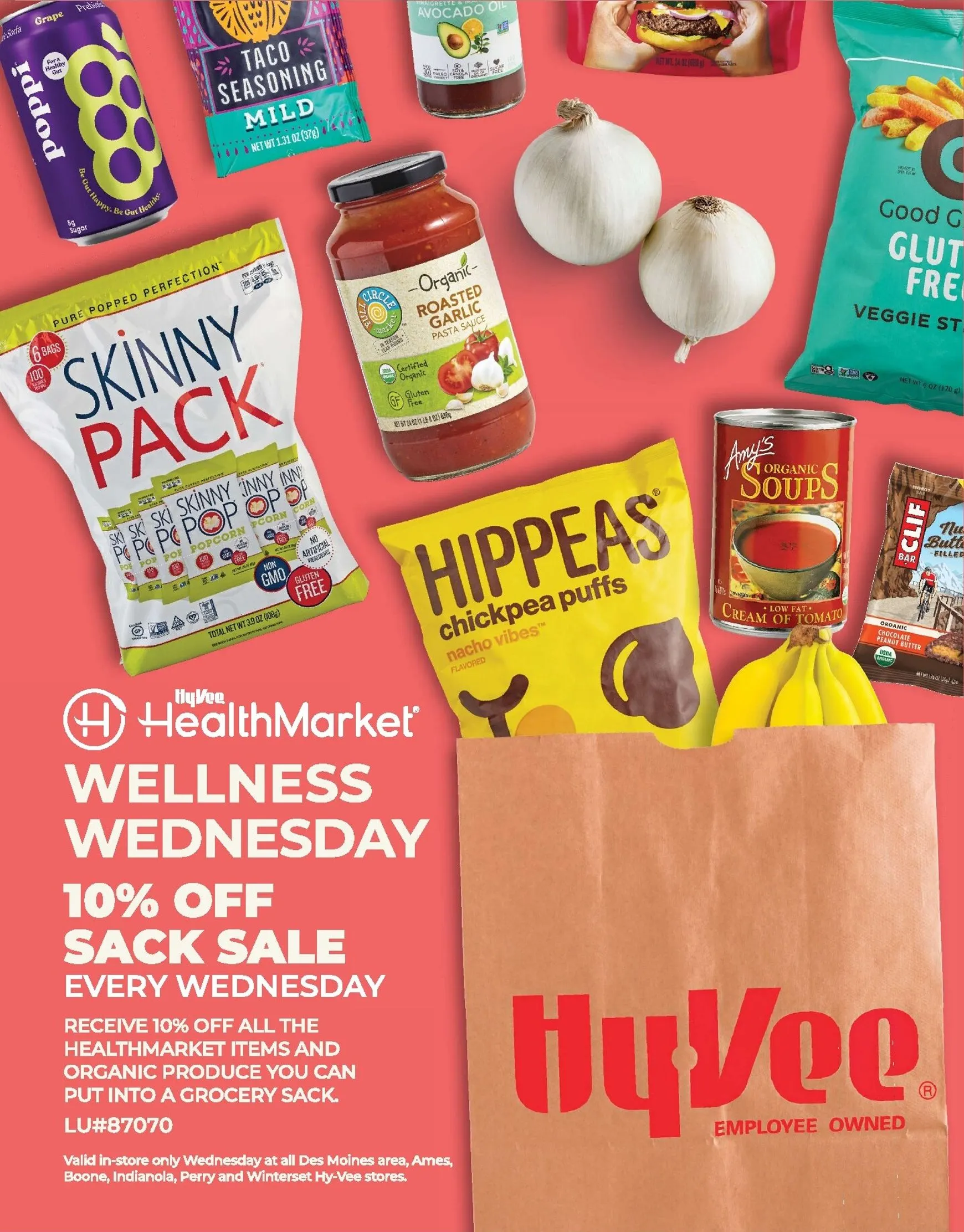 Weekly ad HyVee HealthMarket Wellness Wednesday 10% Off Sack Sale from June 17 to September 23 2026 - Page 1