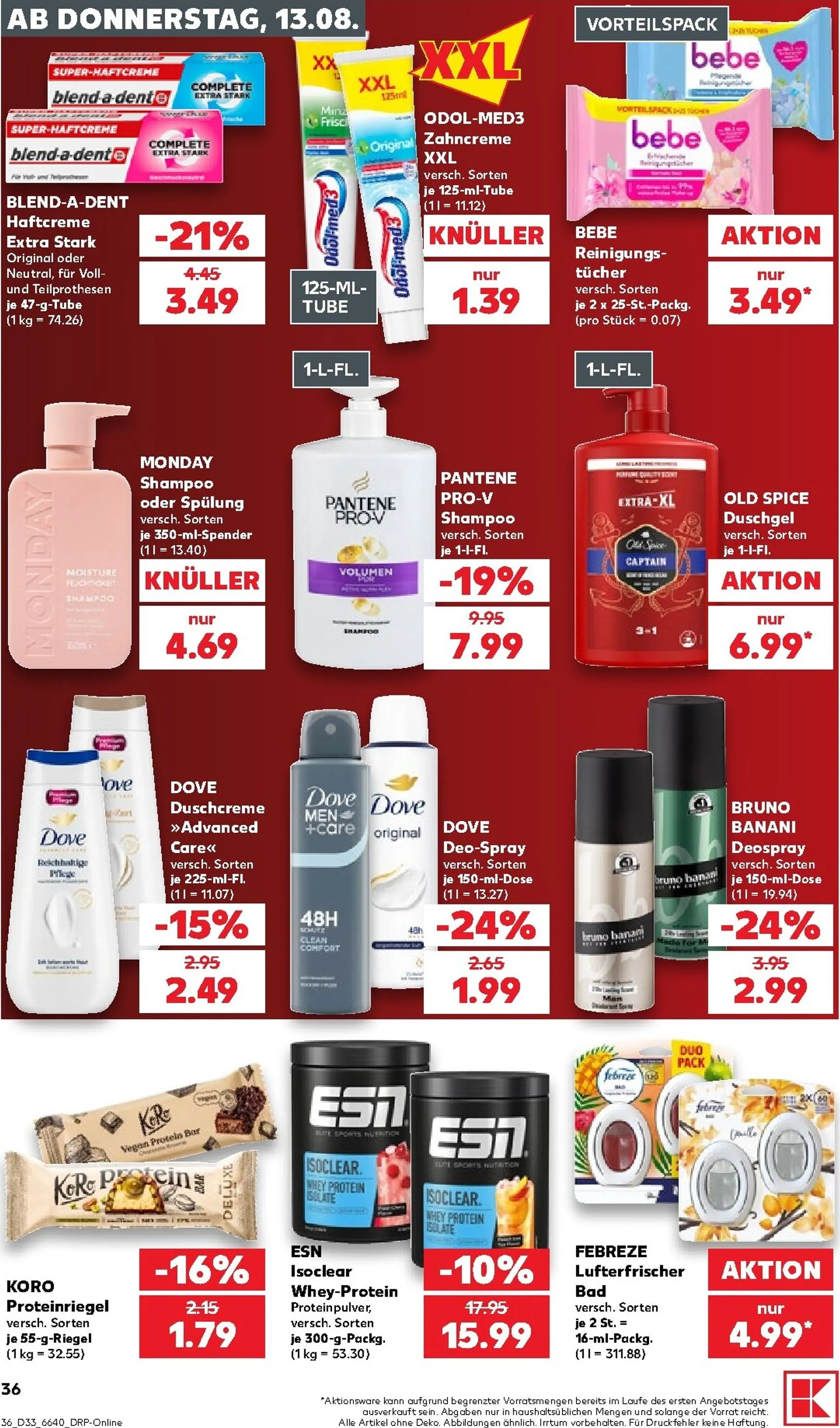 Neuer Kaufland Prospekt – von Donnerstag 13.08.2026 bis Mittwoch 19.08.2026 von 13. August bis 19. August 2026 - Prospekt seite 36
