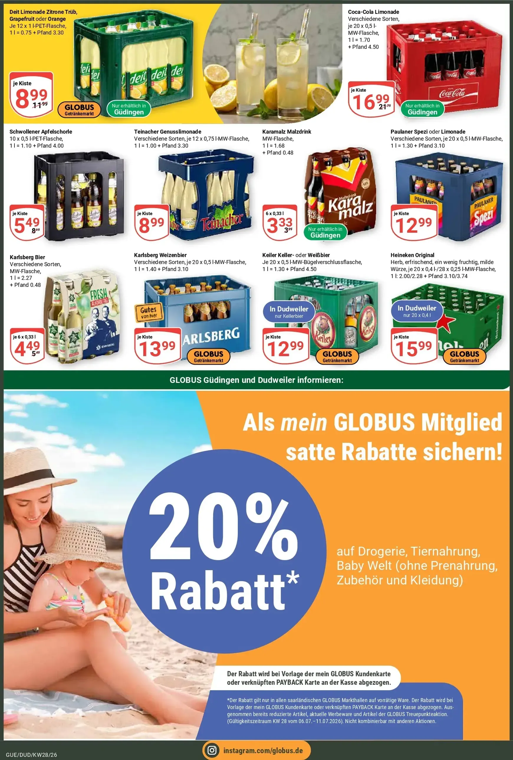 Globus - Wochenangebote Prospekt – von Montag 06.07.2026 bis Samstag 11.07.2026 von 6. Juli bis 11. Juli 2026 - Prospekt seite 2