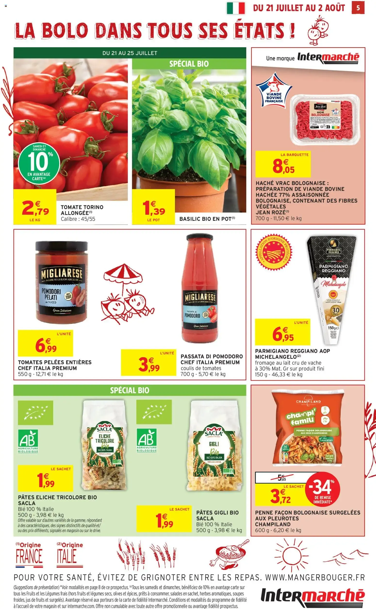 Intermarché Savourez l'italie à petits prix à partir du 21/07/2026 - promo en ligne du 21 juillet au 2 août 2026 - Catalogue page 5