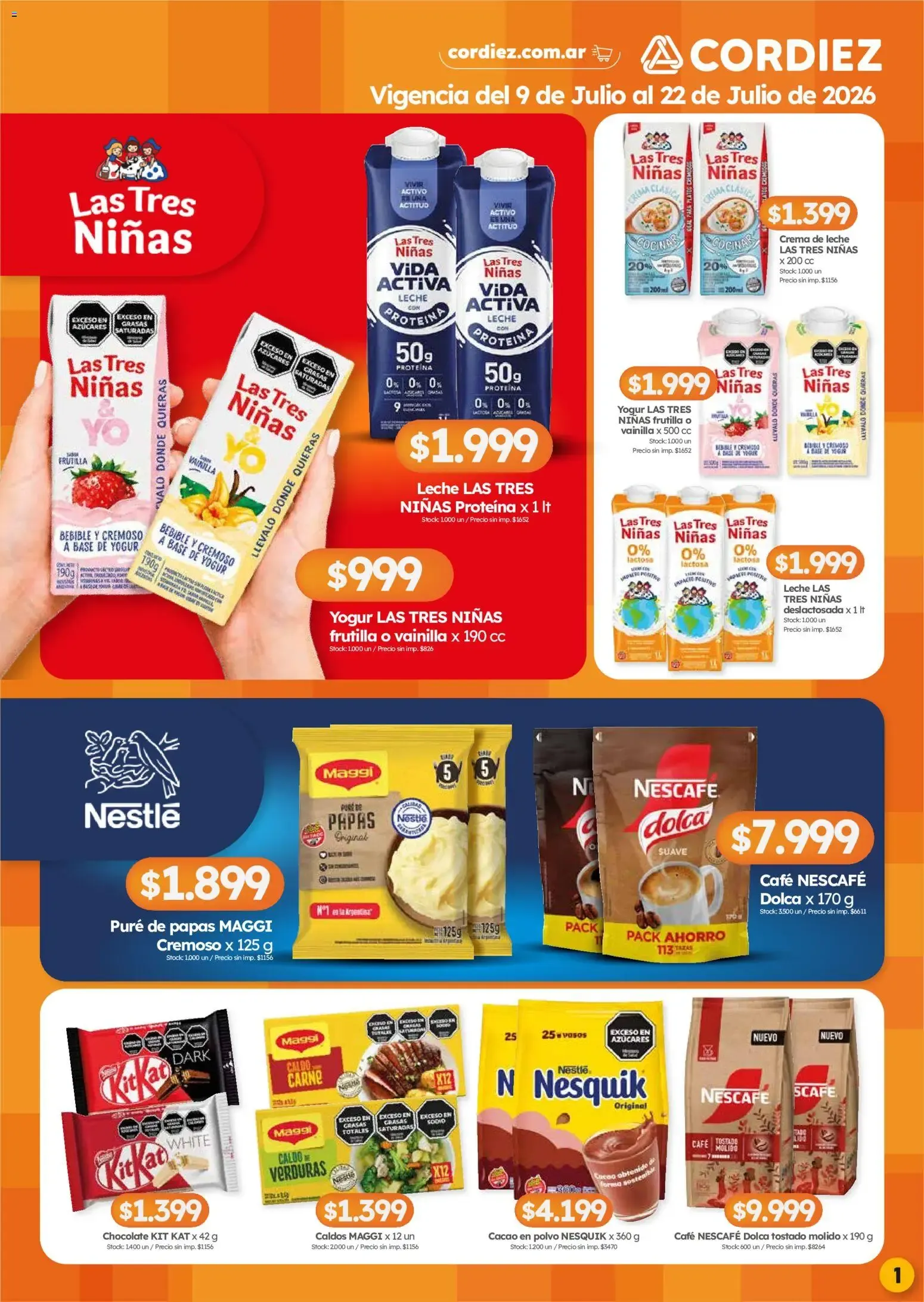 Ofertas de Cordiez ofertas || del 09/07/2026 - 22/07/2026 || Catálogo 9 de julio al 22 de julio 2026 - Página 1 del catálogo