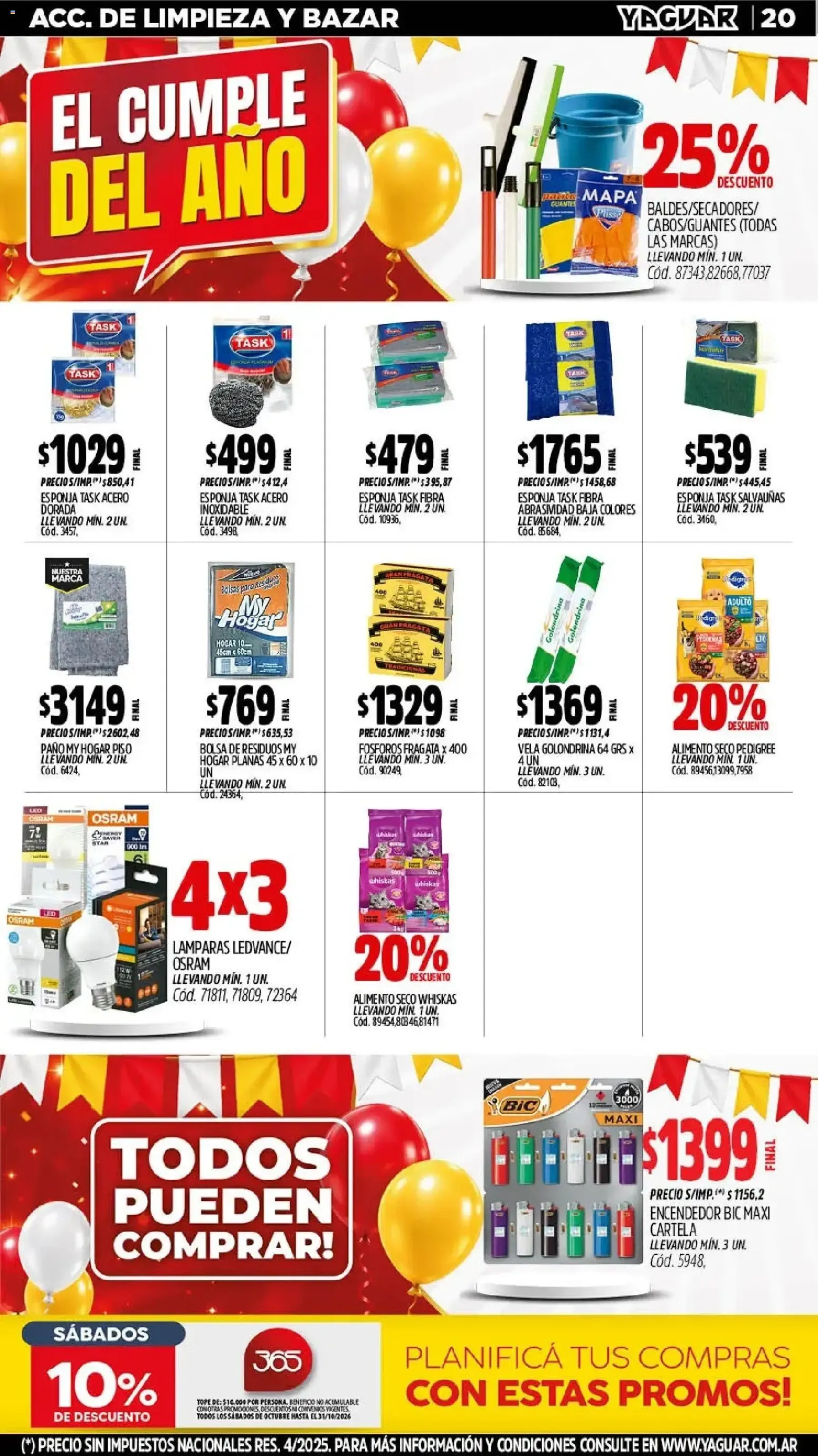 Ofertas de Yaguar - Oferta Semanal Mar del Plata del 26/10/2026 - 31/10/2026 26 de octubre al 31 de octubre 2026 - Página 20 del catálogo