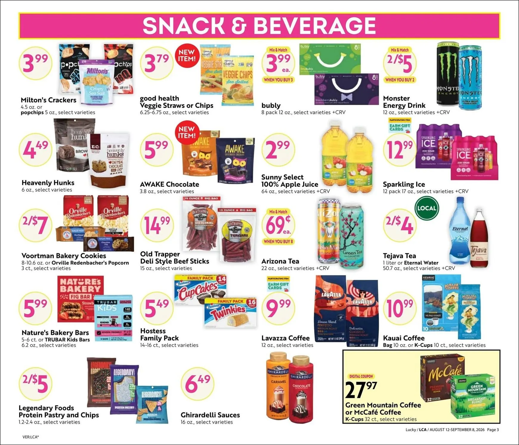 Weekly ad Current Lucky - Steals & Deals leaflet valid from Wednesday 08/12/2026 to Tuesday 09/08/2026 from August 12 to September 8 2026 - Page 3