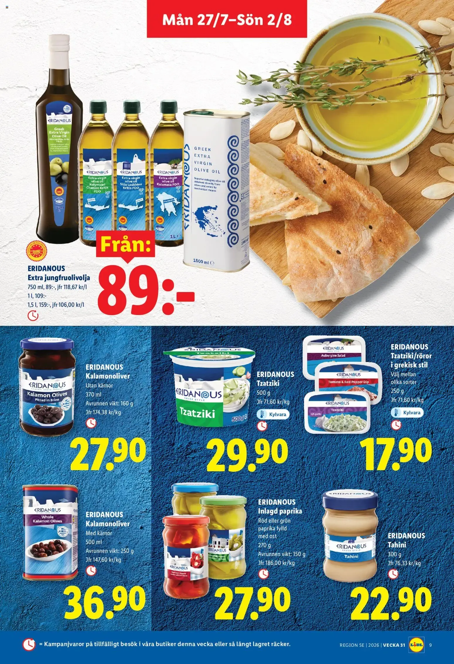 Lidl erbjudanden från 27/07/2026 - 02/08/2026 > Reklamblad nuvarande rabatter från 27 juli till 2 augusti 2026 - Reklamblad sidor 9