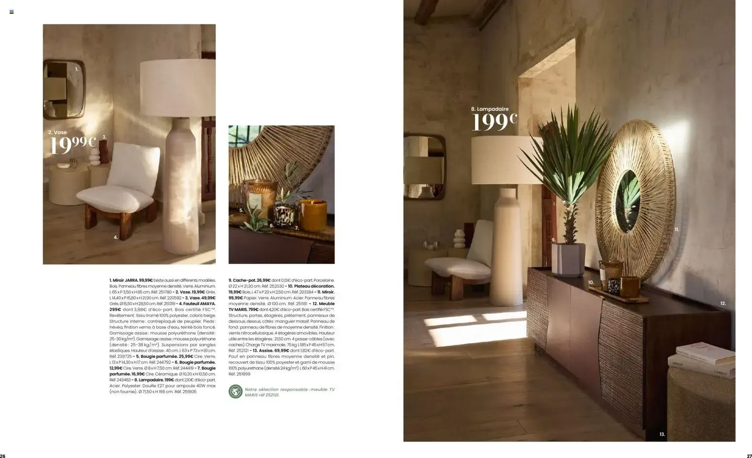 Maisons du Monde - Itinéraire Estival Collection Printemps - Été 2026 du 16 février au 1 septembre 2026 - Catalogue page 14