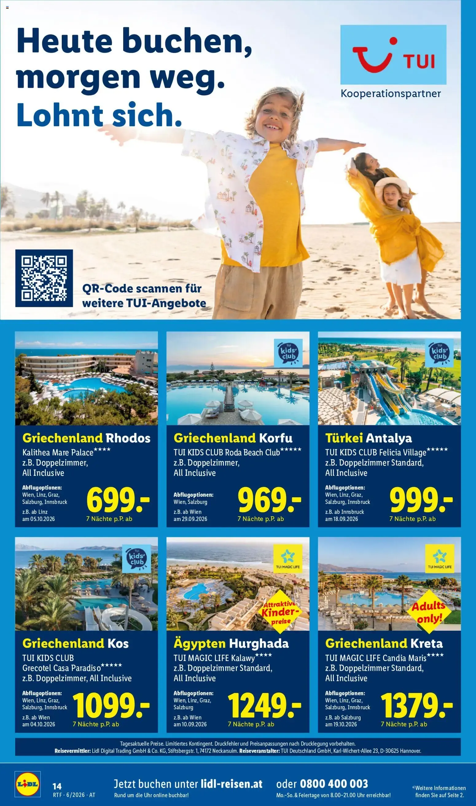 Lidl Reisen - Traumurlaub von 13. Juni bis 15. Juli 2026 - Flugblätt seite 14