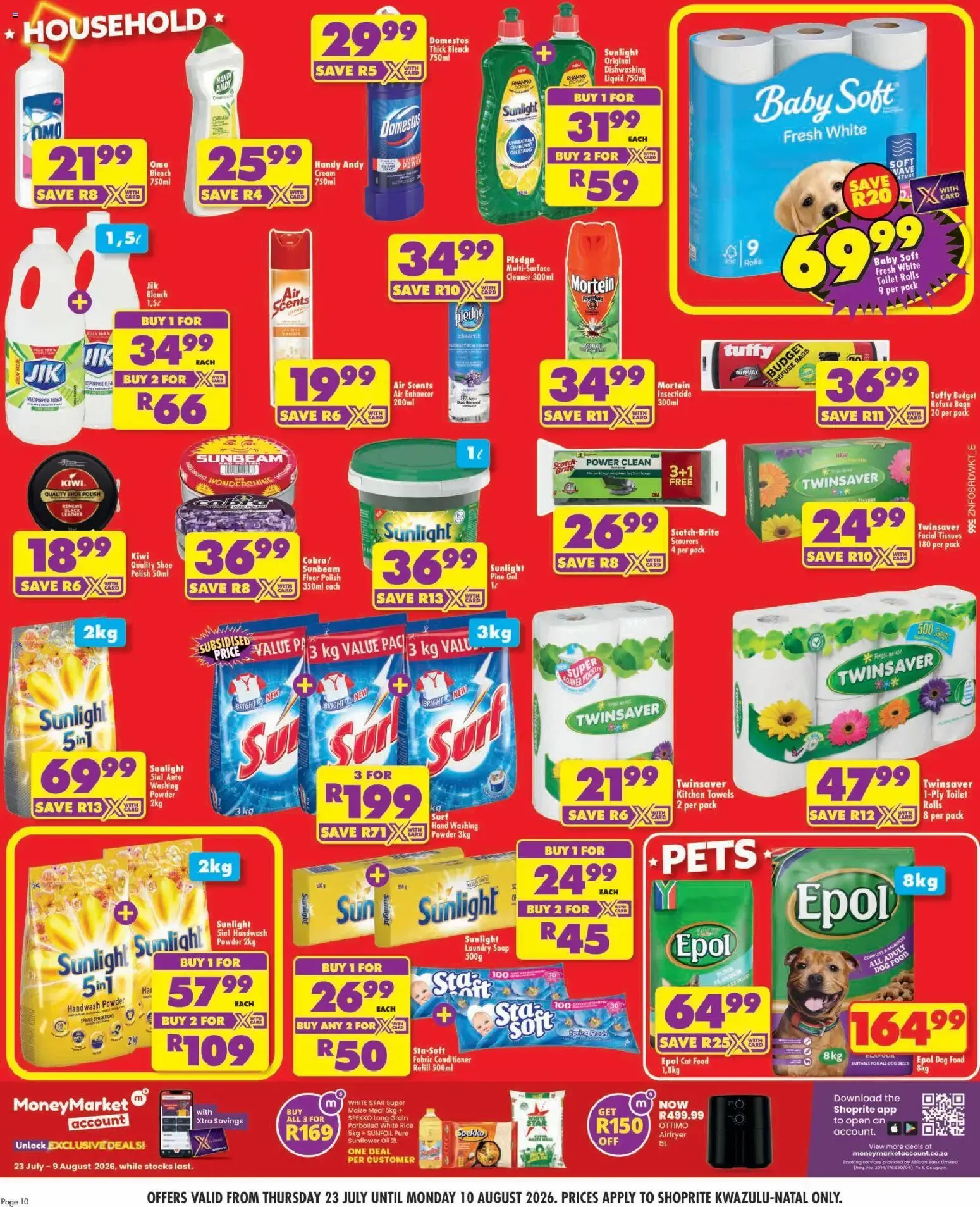 Shoprite: It's Our Major Low Price Birthday from 23 July to 10 August 2026 - Catalogue Page 10