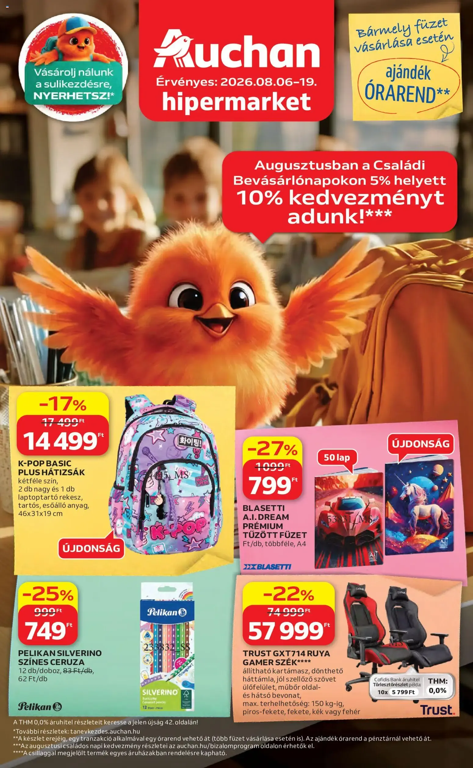 Katalógus Auchan Iskolakezdés ajánlatok - 2026.08.06. -tól/töl > akció, lapozható szórólap 🛍️ augusztus 6.-tól augusztus 19.-ig 2026. - Oldal 1