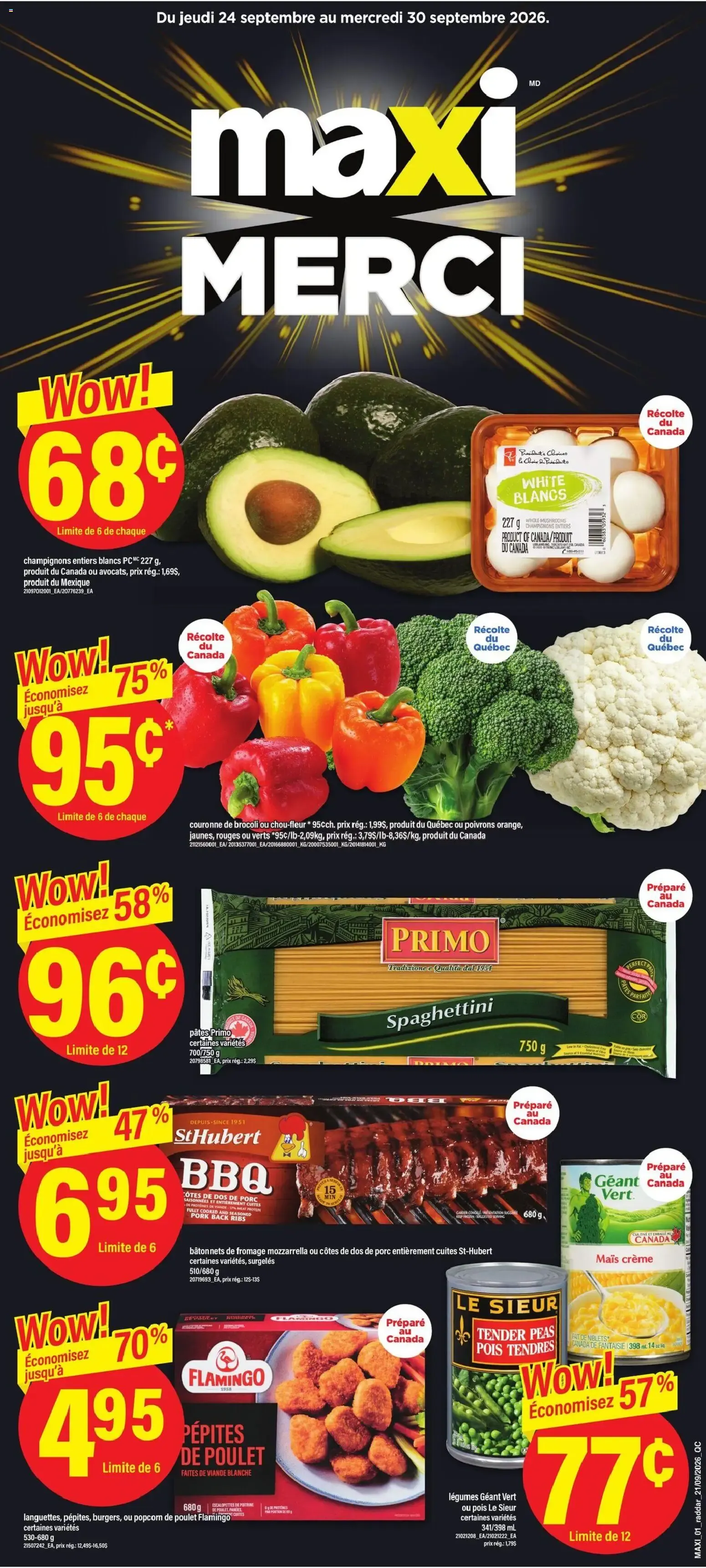 Maxi weekly flyer / circulaire from Sep 24, 2026 > weekly specials & deals from September 24 to September 30 2026 - flyer page 1