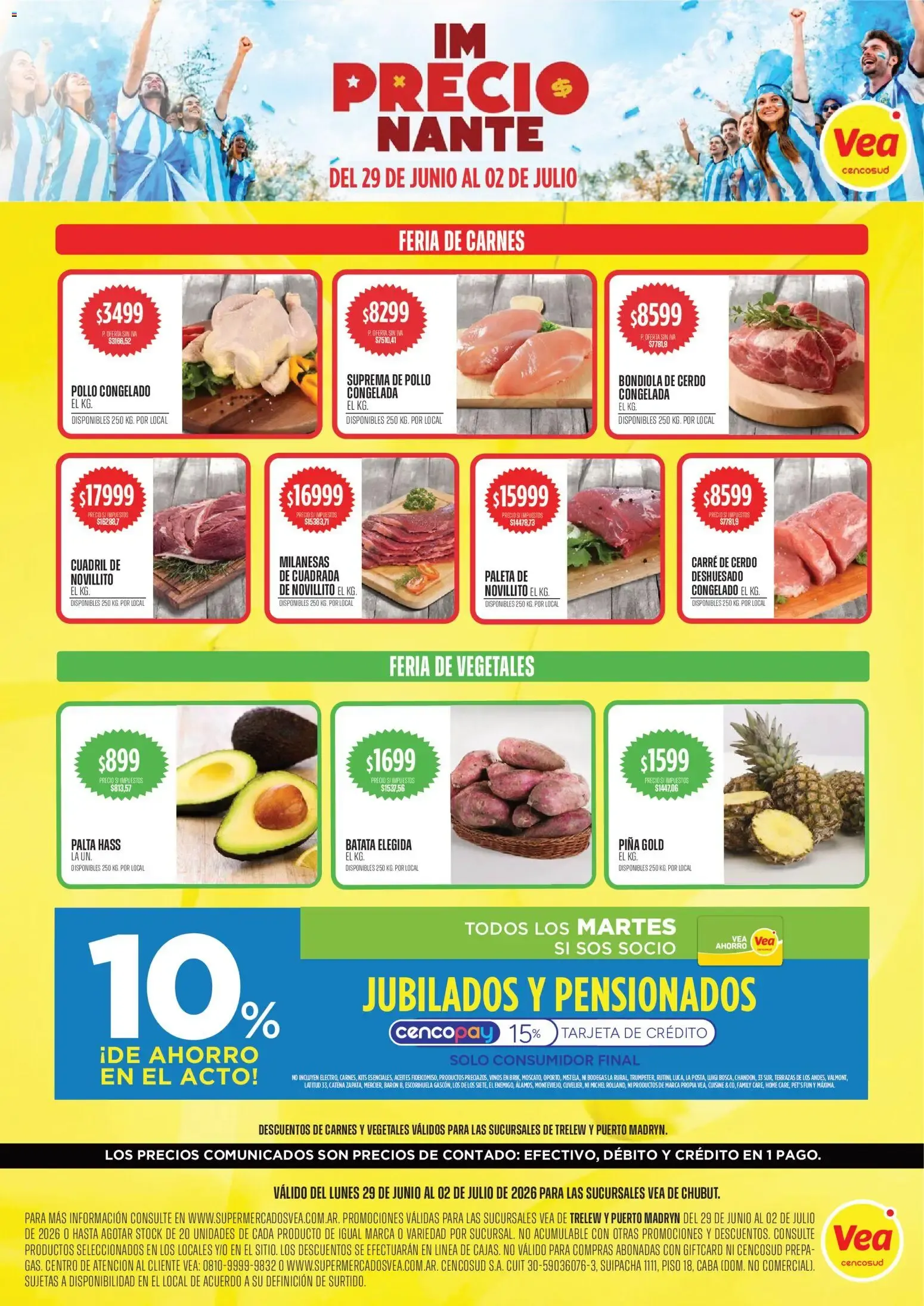 Ofertas de Vea - IM PRECIO NANTE - Feria de Carnes y Vegetales 29 de junio al 2 de julio 2026 - Página 1 del catálogo